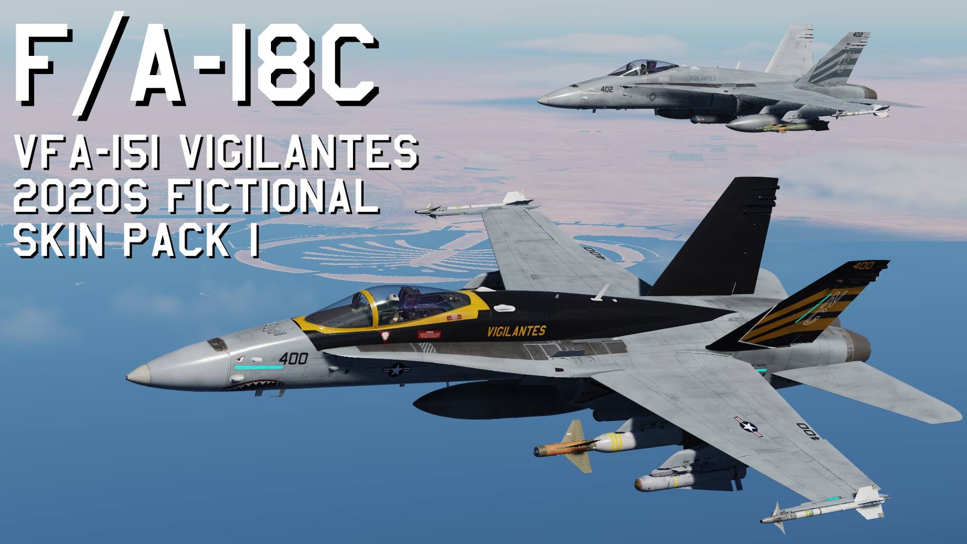 FA-18C VFA-151 Vigilantes 2020s fictional 4K Skin Pack 1