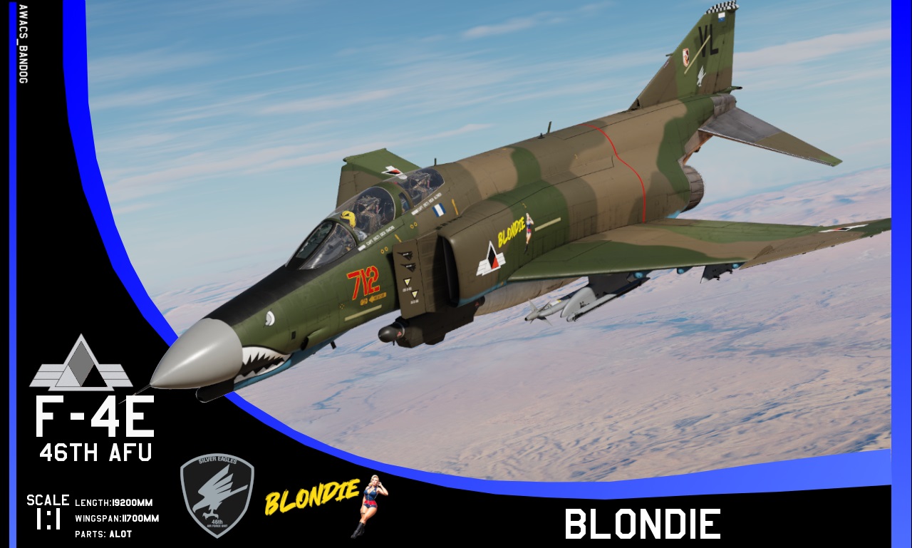 Ace Combat - Ustio Air Force 46th Air Force Unit 'Silver Eagles' - F-4E #712