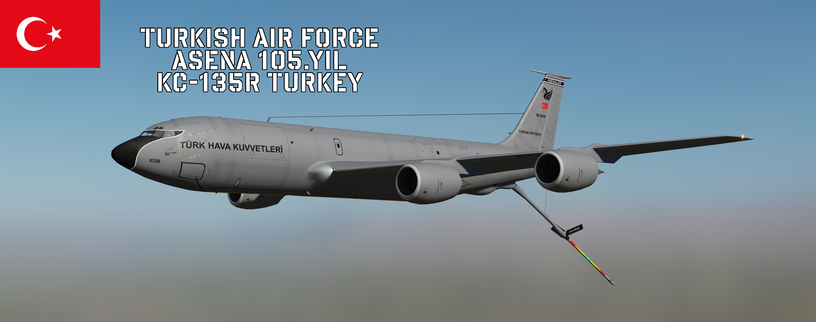 Turkish Air Force 101.Filo ASENA 105. Yıl_(kc-135r)Turkey_4K_2023