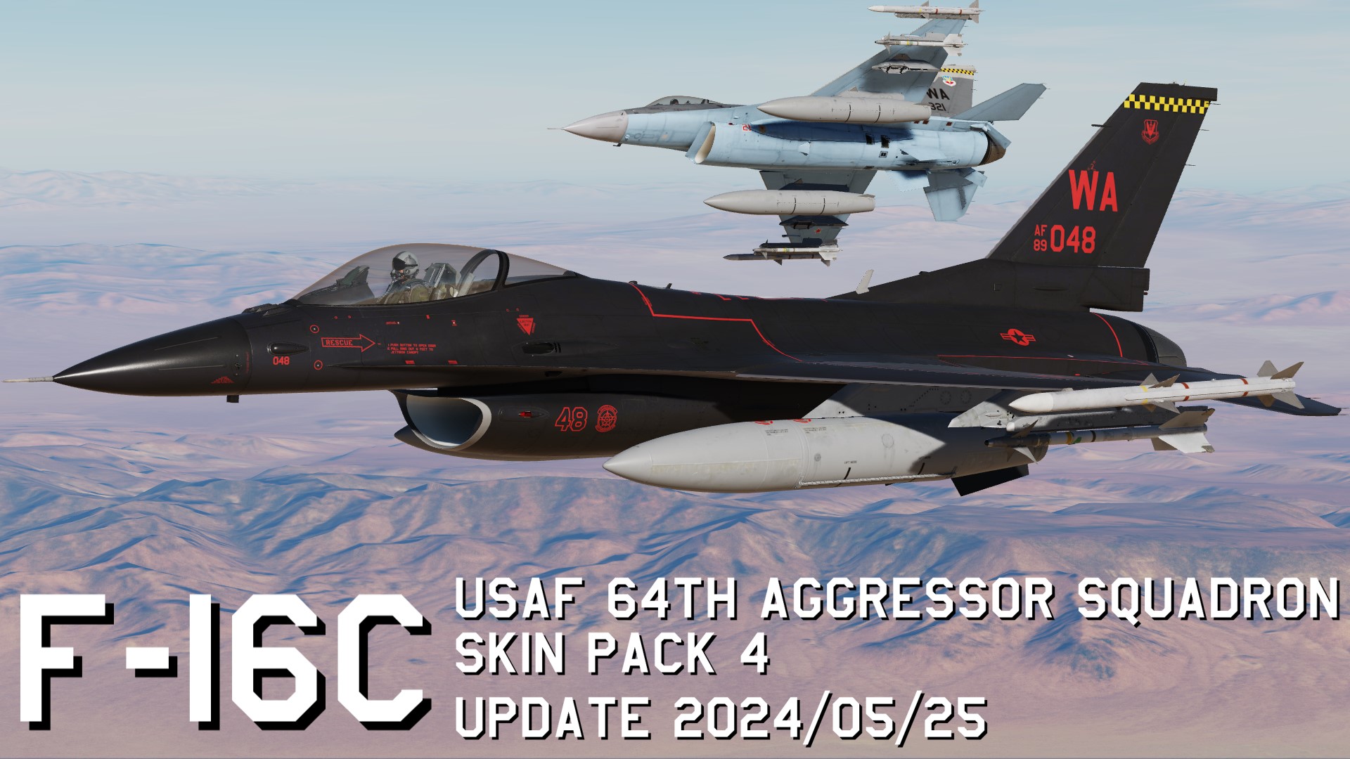 F-16C USAF 64th Aggressor Squadron Skin Pack 4 update 2024/05/25