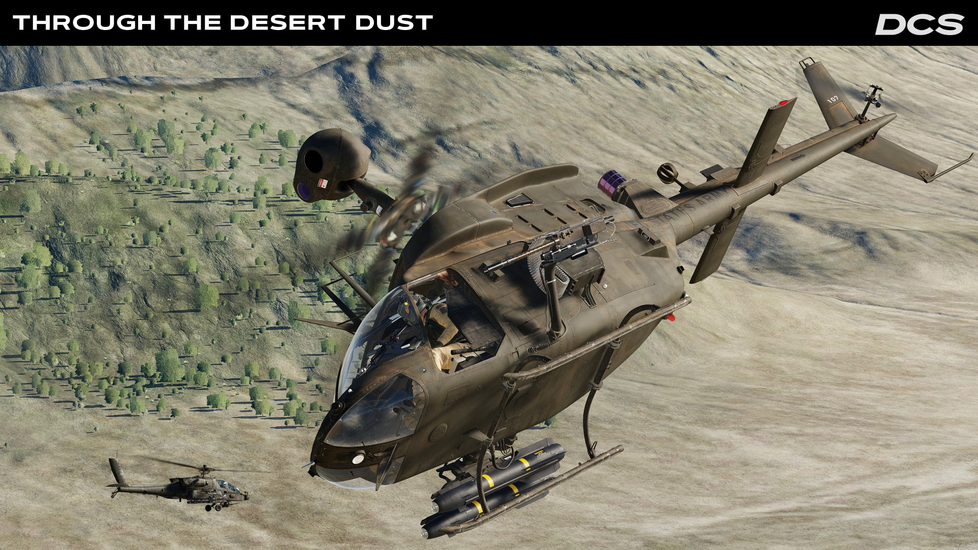 DCS: OH-58D US Army Afghanistan 2010 skin for "Through the desert dust" campaign