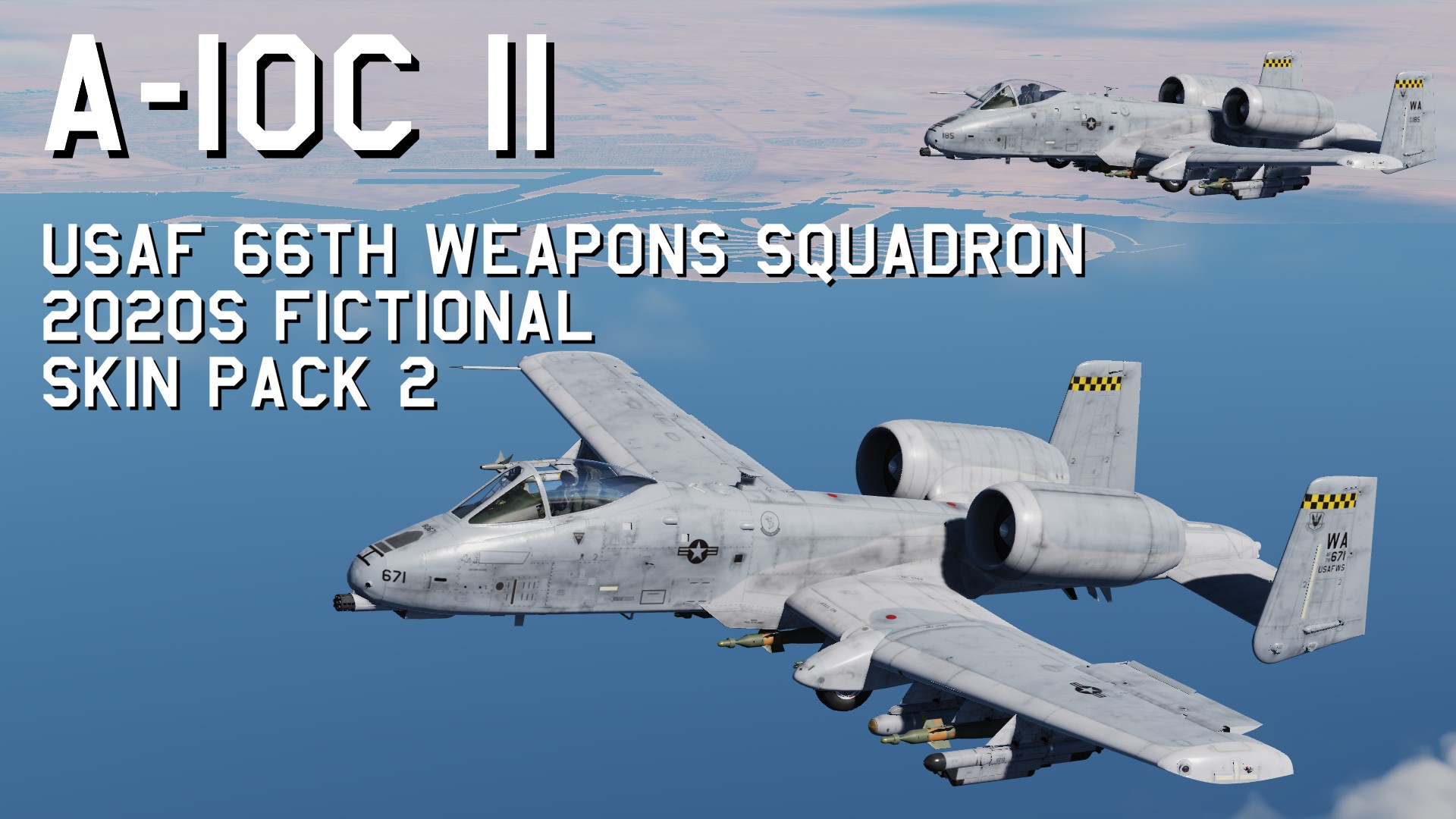A-10C II  USAF 66th Weapons Squadron 2020s fictional 4K Skin Pack 2 update 2025/04/08