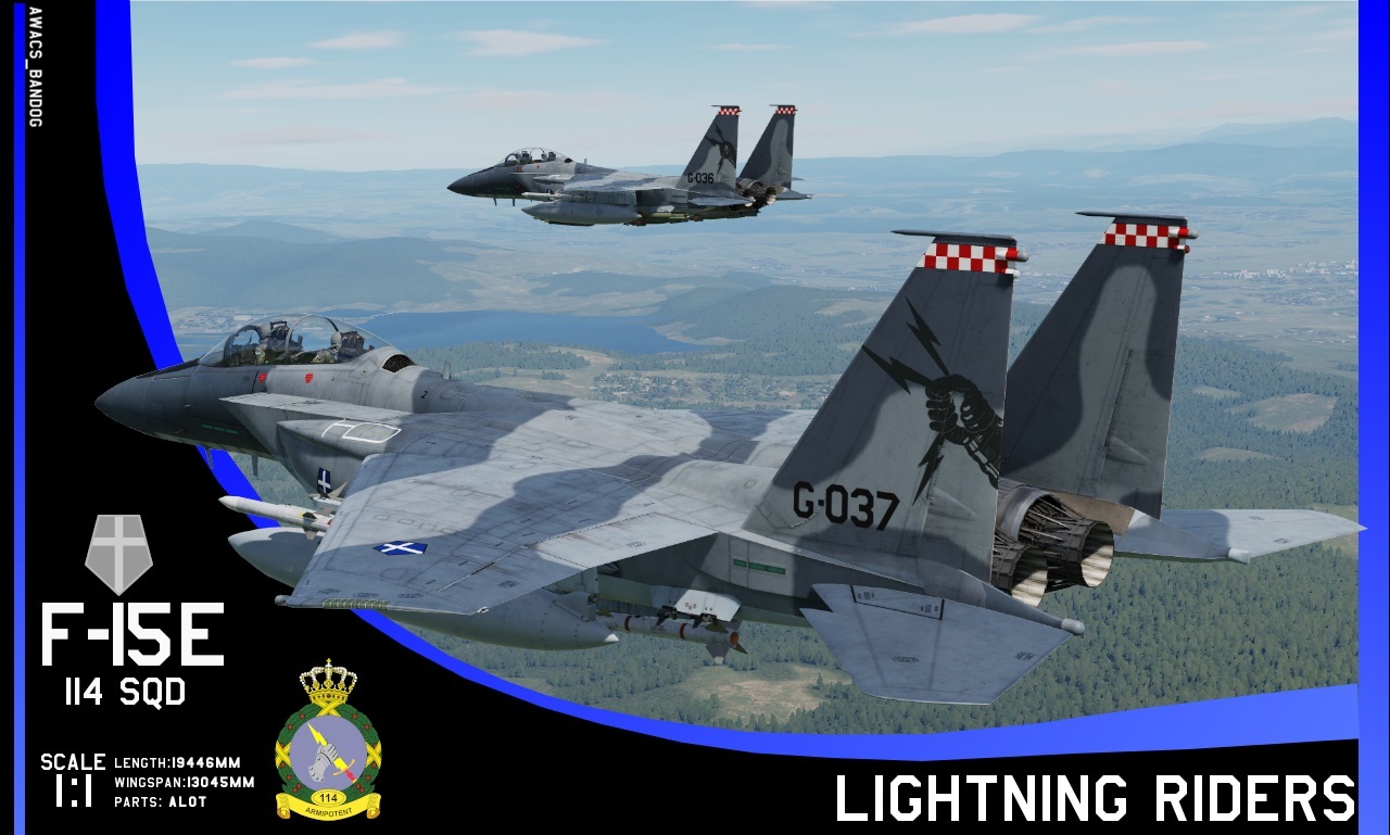 Ace Combat - Royal Nordlands Air Force 114 Squadron "Lightning Riders" F-15E