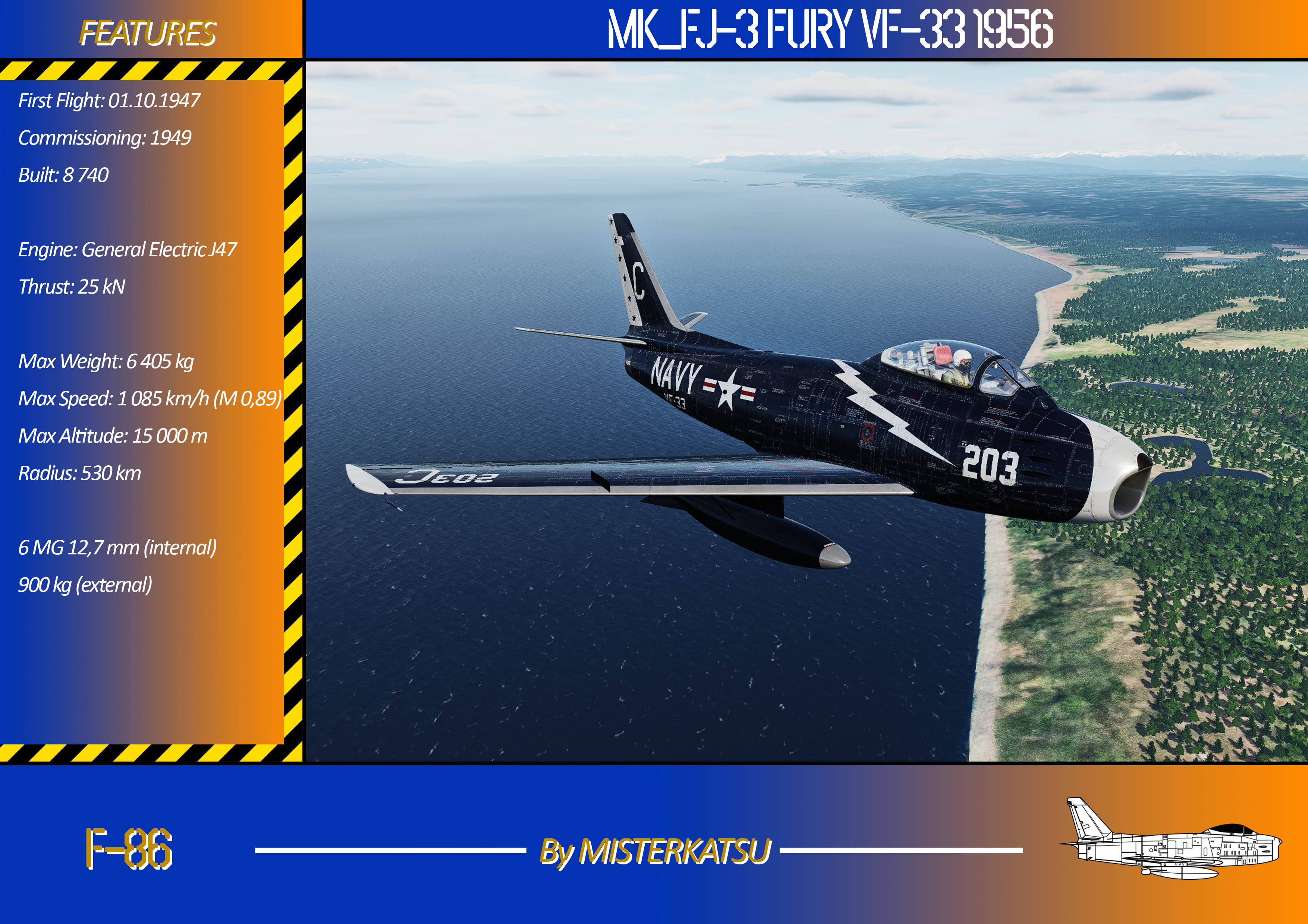 FJ-3 FURY VF-33 1956