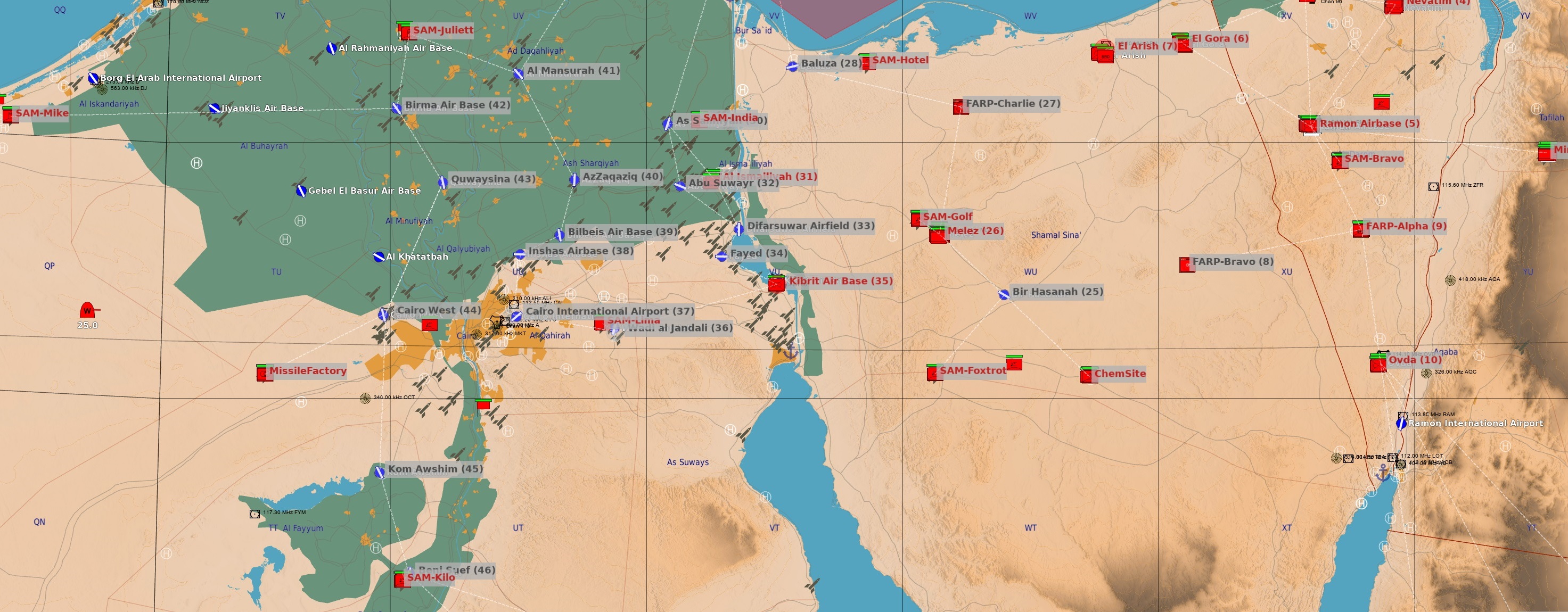 Foothold Sinai (NORTH ONLY), Cold war / Modern era, Dynamic spawn, CTLD, MANTIS and more. Updated 2025-07-24