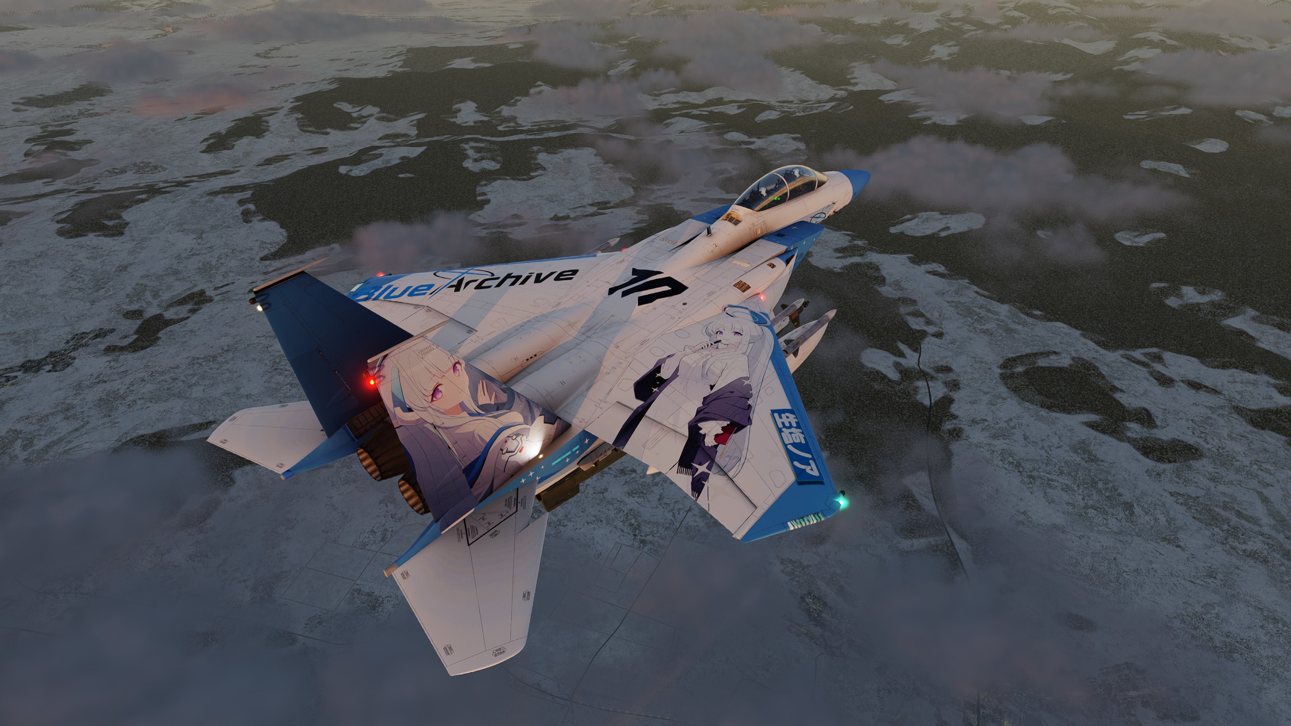 Blue Archive Izayoi Nonomi F-15C and Ushino Noa F-15E Liveries