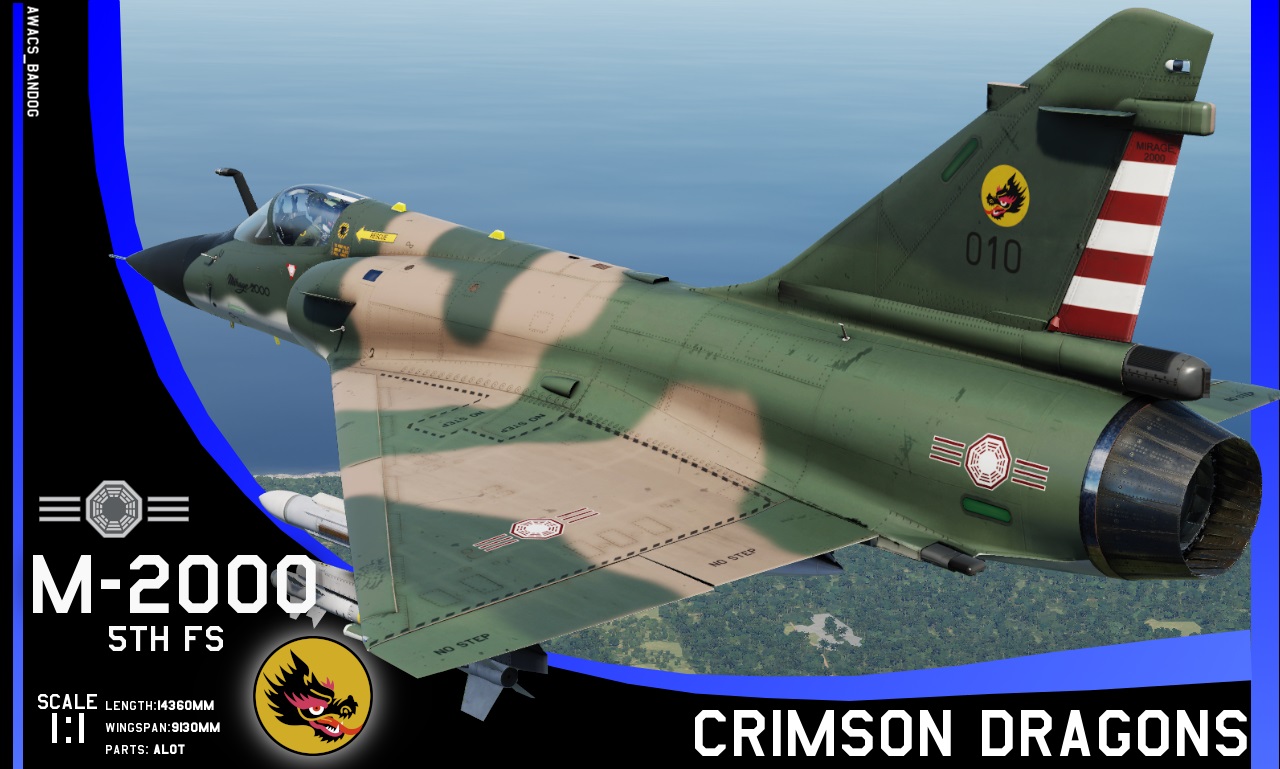 West Clavis Air Force 5th Tactical Fighter Squadron “Crimson Dragons” Mirage 2000