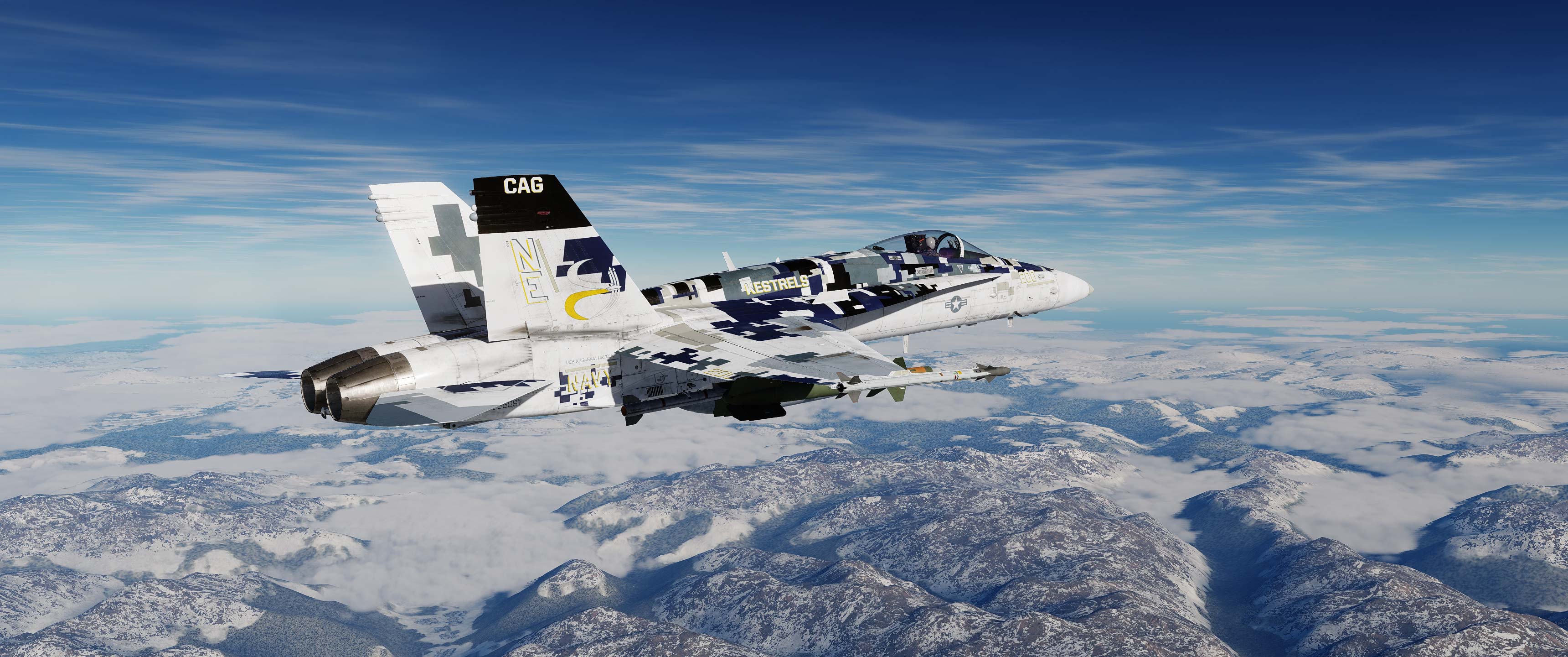 F/A-18C Hornet CAG KESTRELS 2011 Winter Camo (fictional skin)