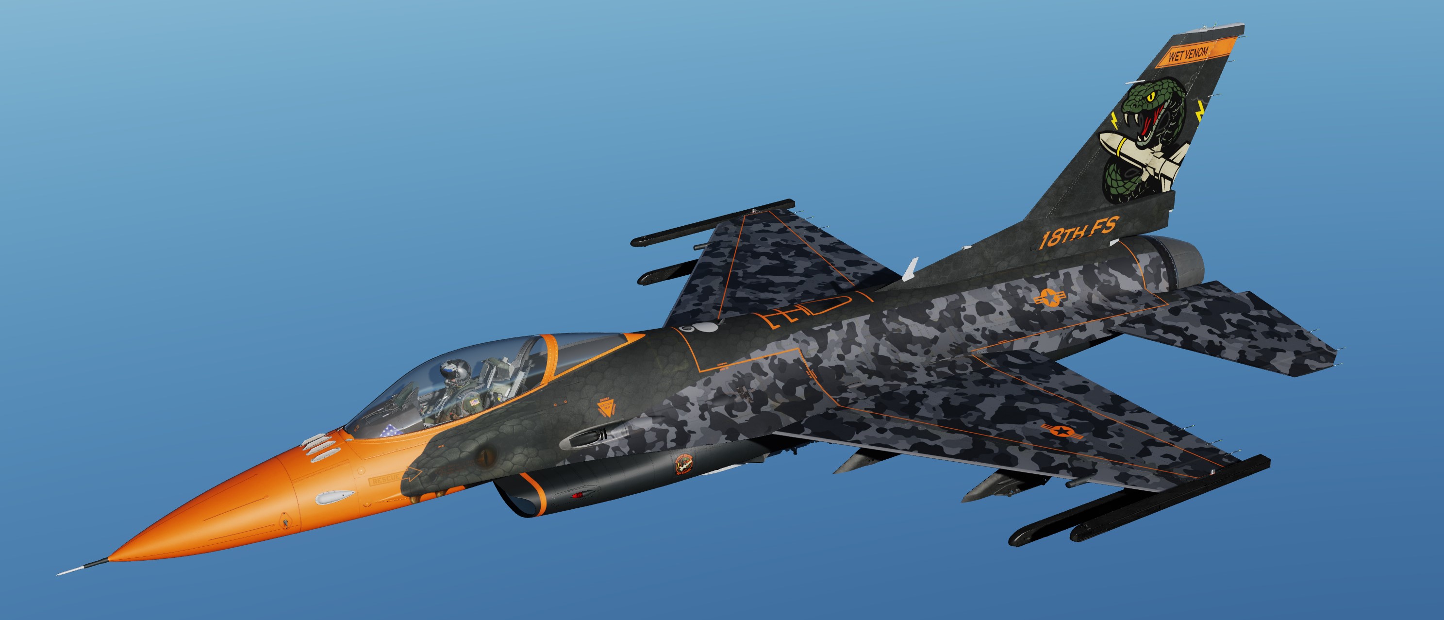 15th ADS Wet Boys, 18th Fighter Squadron Wet Venom, F-16C Viper