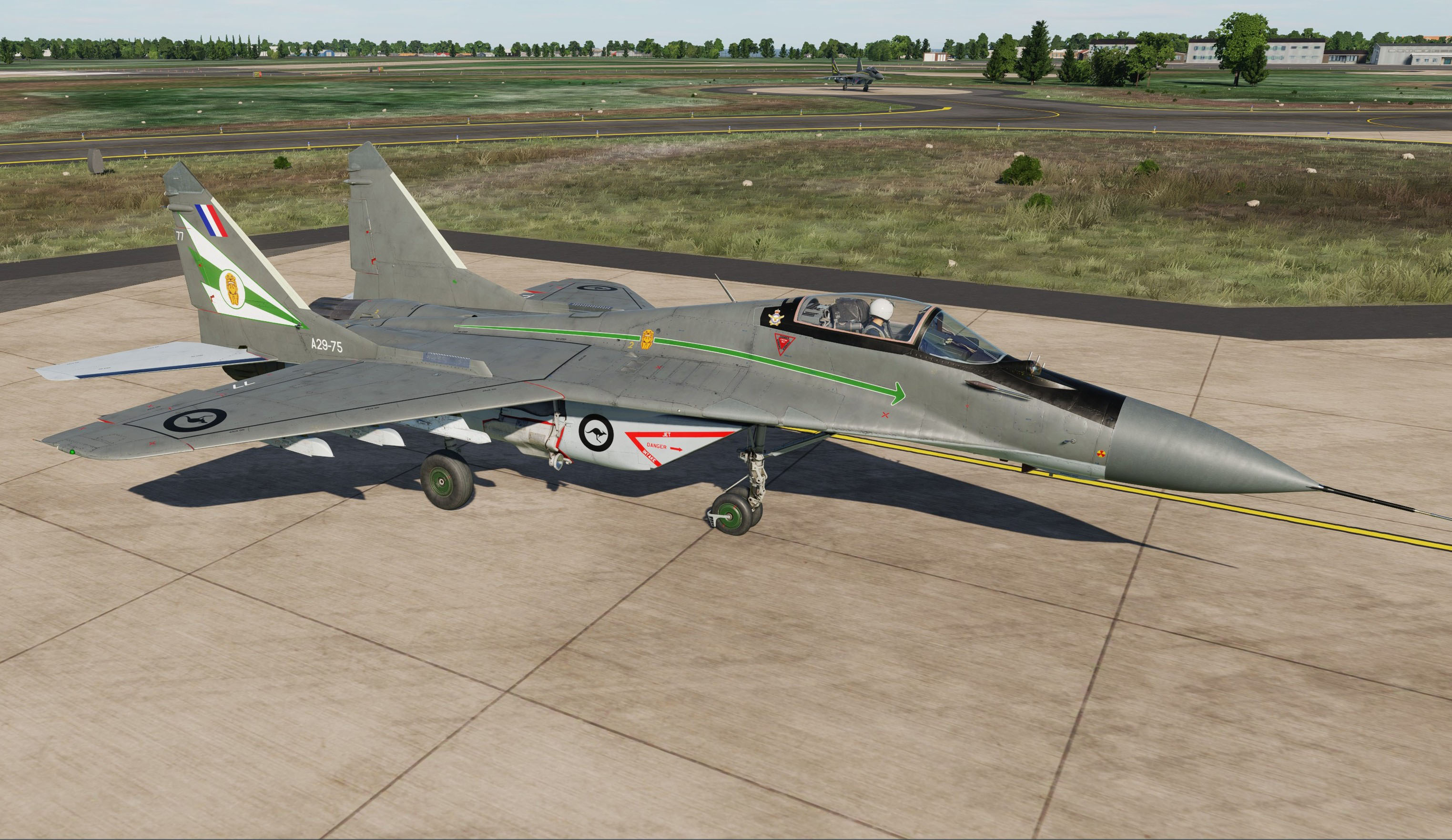 Mig-29A Fulcrum (Full fidelity) - RAAF-Semi-Low-Vis Scheme - 2 OCU & 3, 75, 76, & 77 Sqns