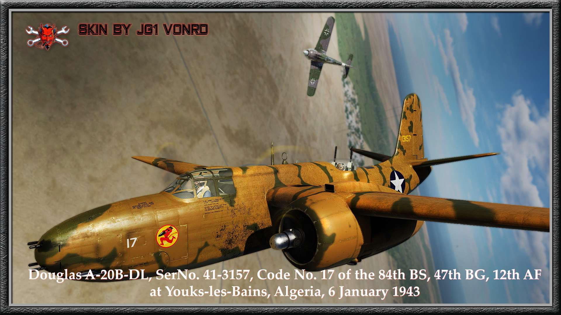 A-20 - USAF_84th BS 47th BG N. Africa 41-3157