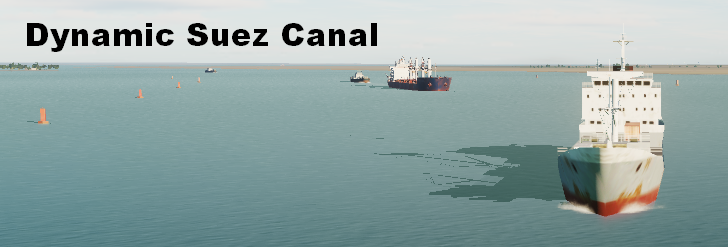 [Sinai] Dynamic Suez Canal Template - endlessly populated with active civ traffic