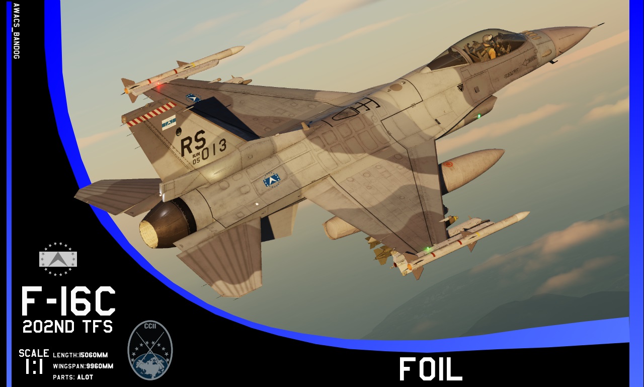 Ace Combat - FCU Air Force 202nd Tactical Fighter Squadron 'Foil' F-16C