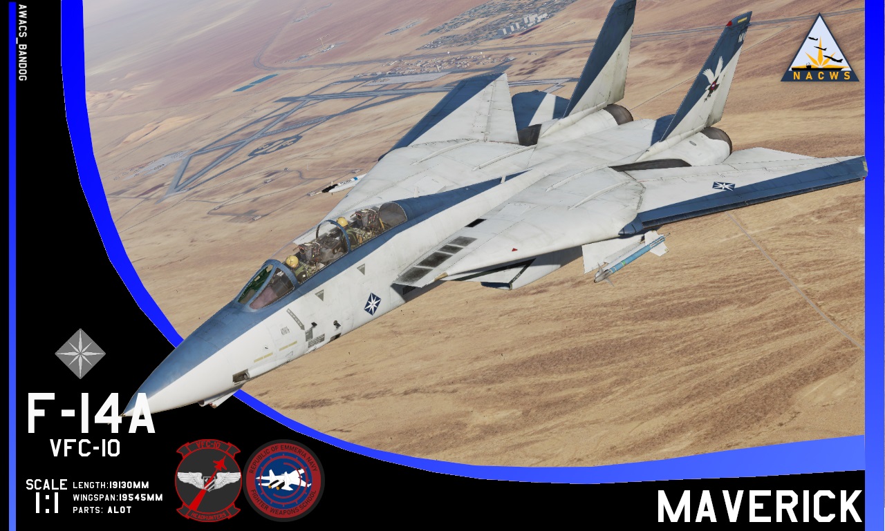 Ace Combat - Emmerian Navy - Naval Air Combat Weapons School - Fighter Composite Squadron 10 "Headhunters" F-14A Maverick