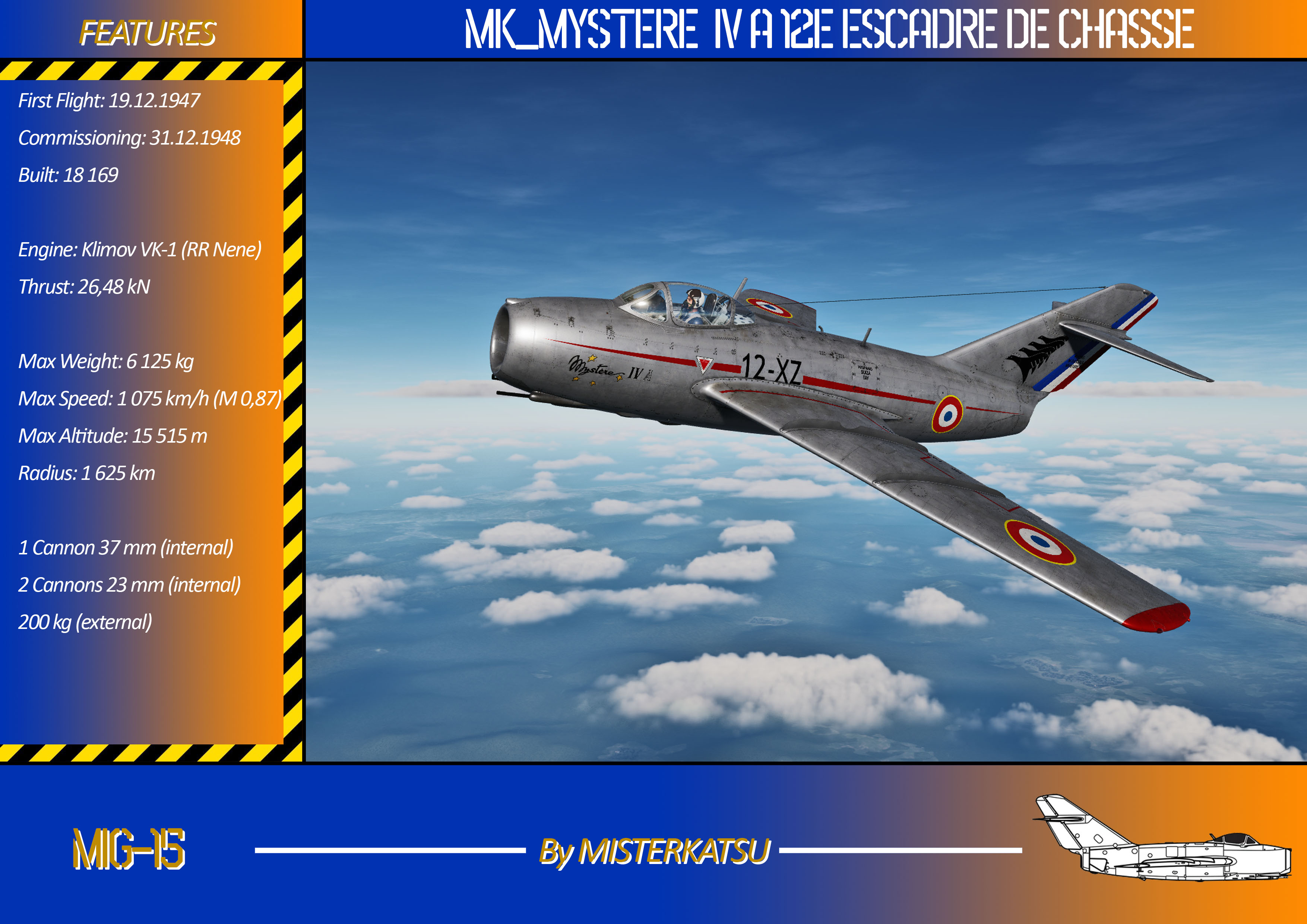 MYSTERE IV A 12E ESCADRE DE CHASSE