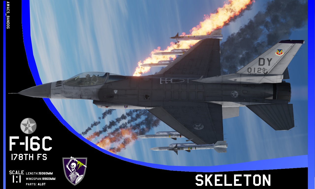 Ace Combat - 178th Fighter Squadron "Skeleton" F-16C