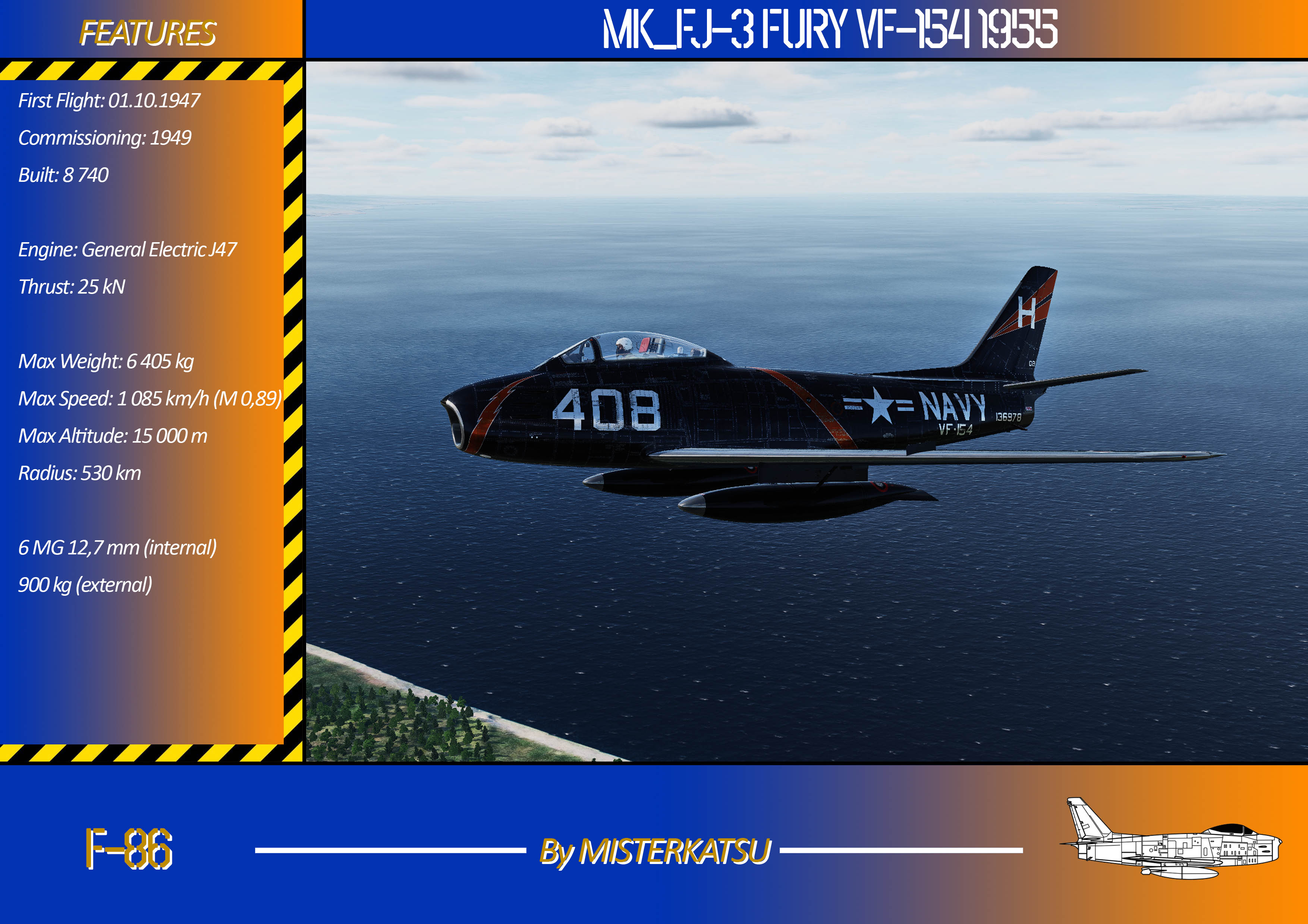 FJ-3 FURY VF-154 1955