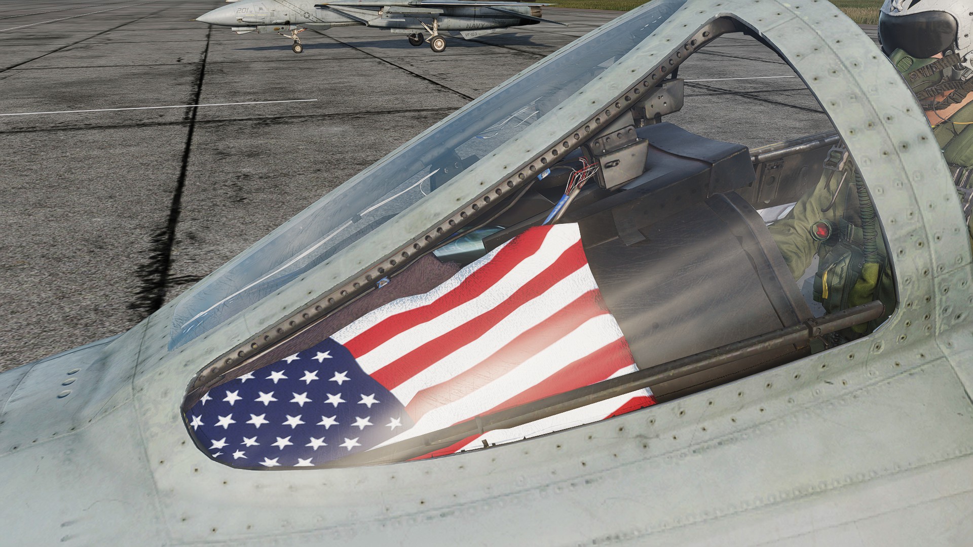 GolddenWaffles' American Flag Cockpit