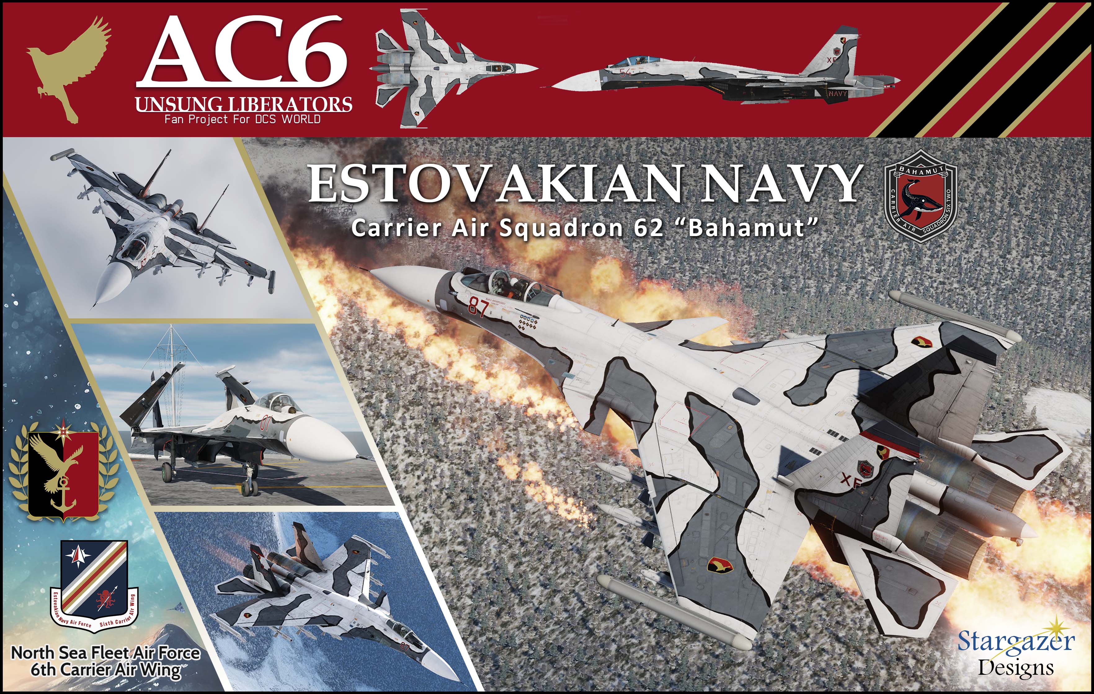 Estovakian Navy Carrier Air Squadron 62 "Bahamut" Su-33 Flanker-D