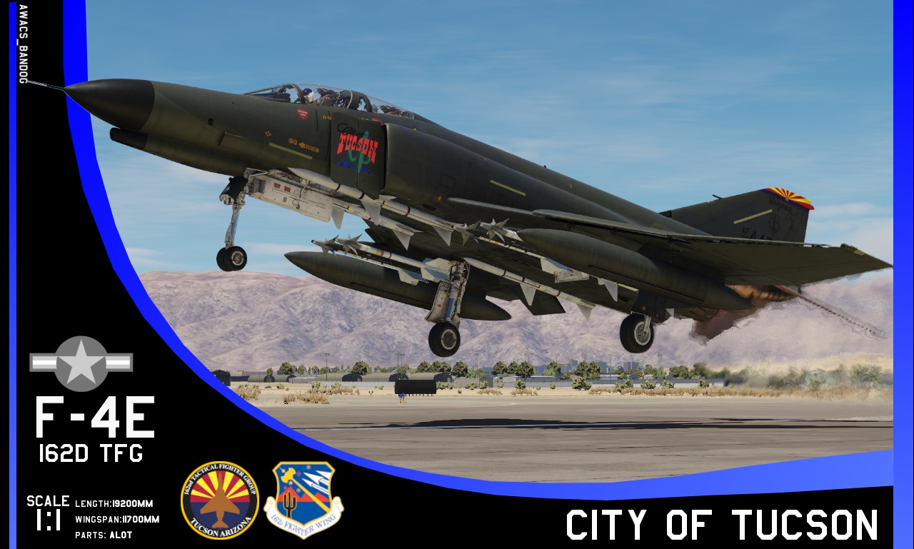 162nd Tactical Fighter Group Arizona Air National Guard F-4E 'City of Tucson'
