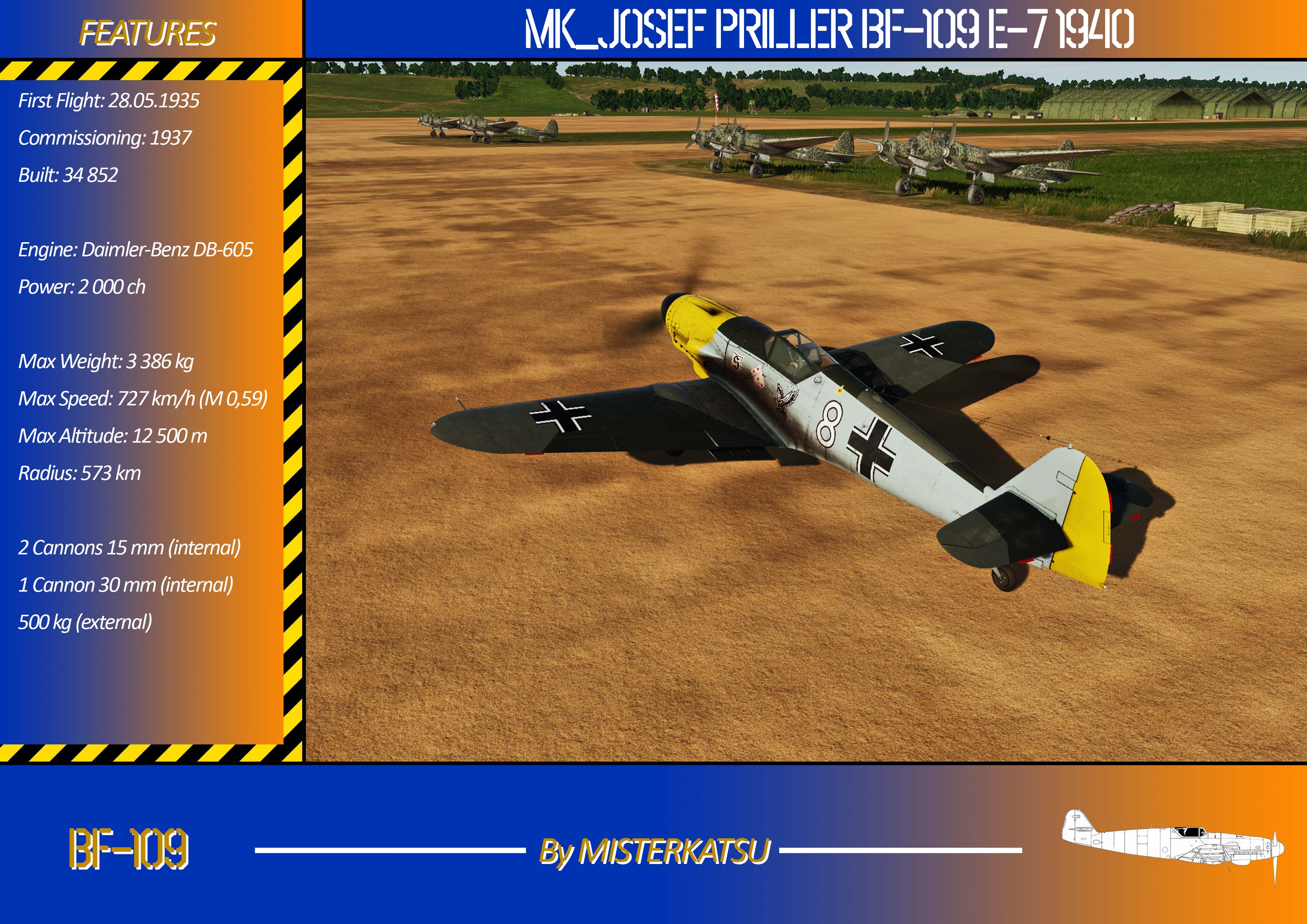 Josef Priller Bf-109 E-7 1940