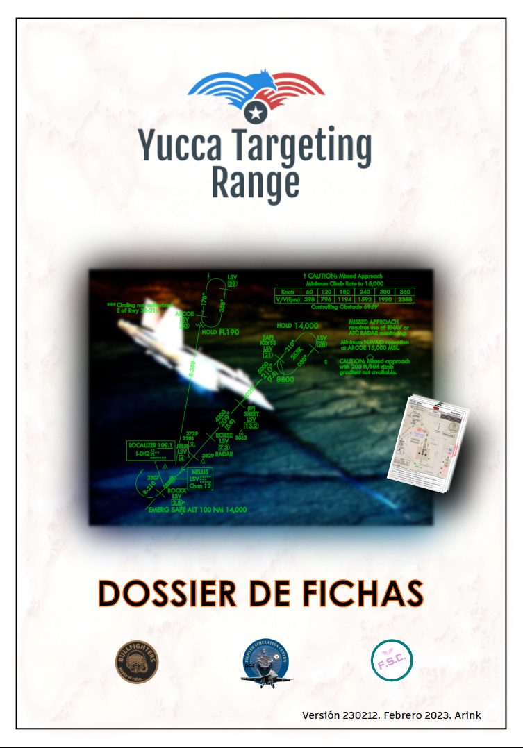 Dossier de Cartas para misión de Polígono de Tiro de Yucca (spanish; charts in english).