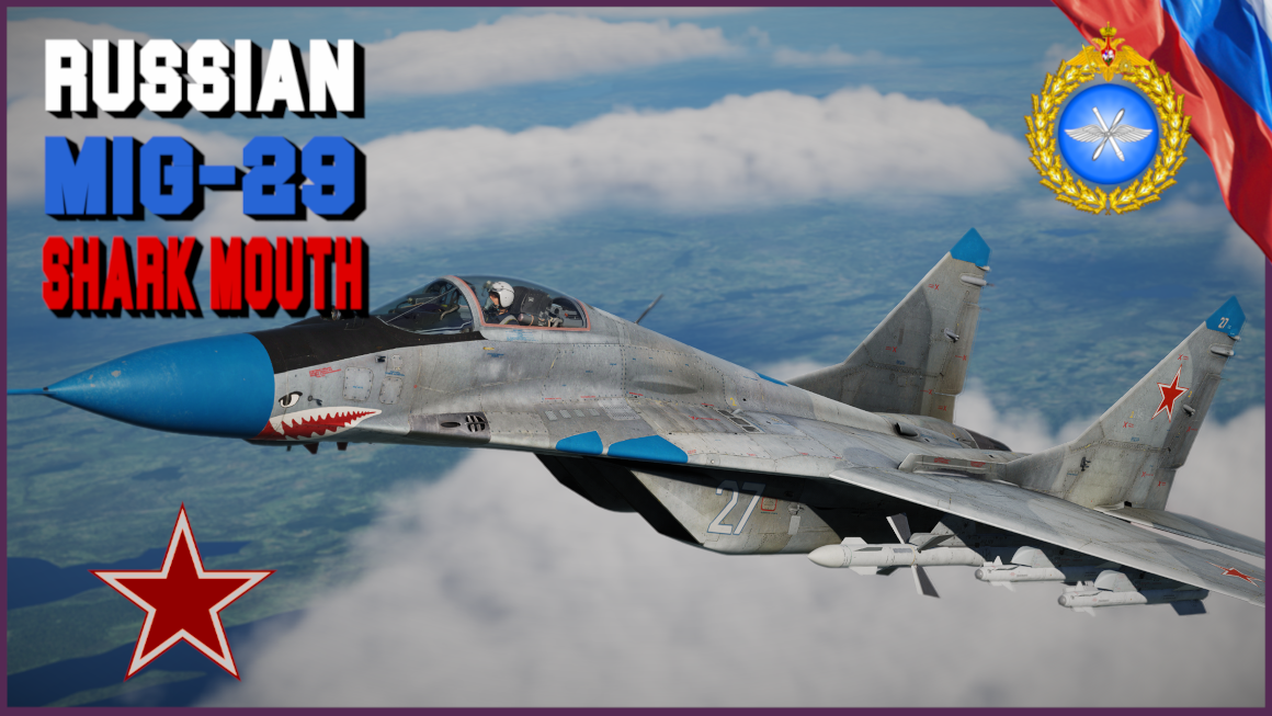 RF Mig-29A Fulcrum (Full fidelity) 120 GvIAP Shark Mouth late blue nose, Domna AFB, 2012