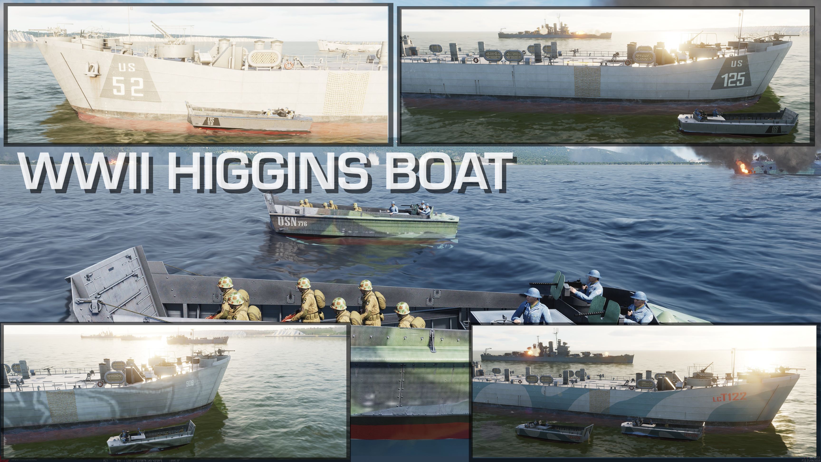 WWII Higgins Boat Livery Pack 1 for WWII Assets Pack