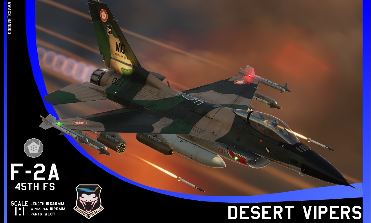 Ace Combat - Erusean Air Force 45th Fighter Squadron ‘Desert Vipers’ F-2A