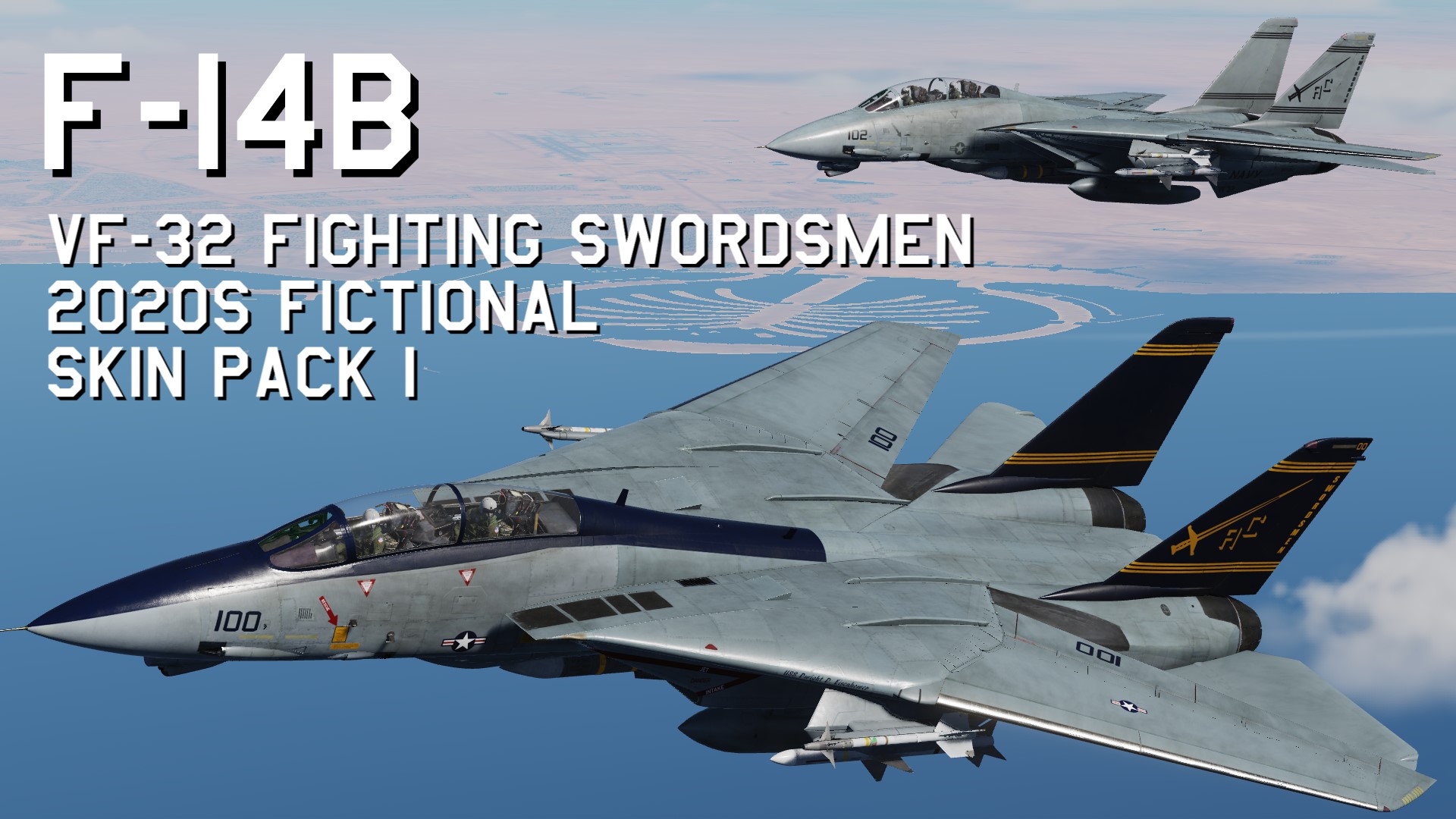 F-14B VF-32 Fighting Swordsmen 2020s fictional Skin Pack 1 update 2025/02/17