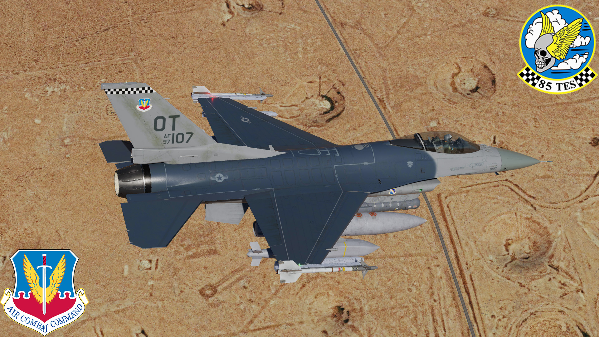 85th Test & Evaluation Squadron 'Skulls' F-16C 97-0107 