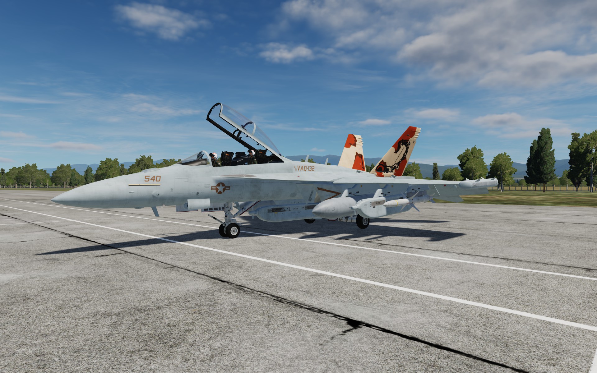 EA-18G VAQ-132 "Operation Odyssey Dawn" Livery for the CJS Super Hornet Mod