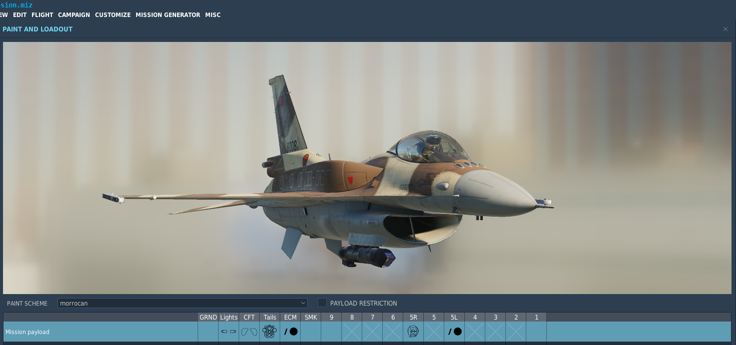 IDF Mods F16-C Royal Moroccan Air Force CFT/Tail Skin by Chahine
