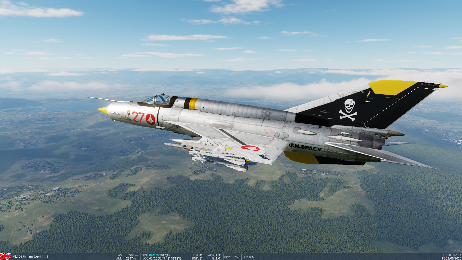 MiG-21 U.N. Spacy Fictional Livery - Misa Hayase