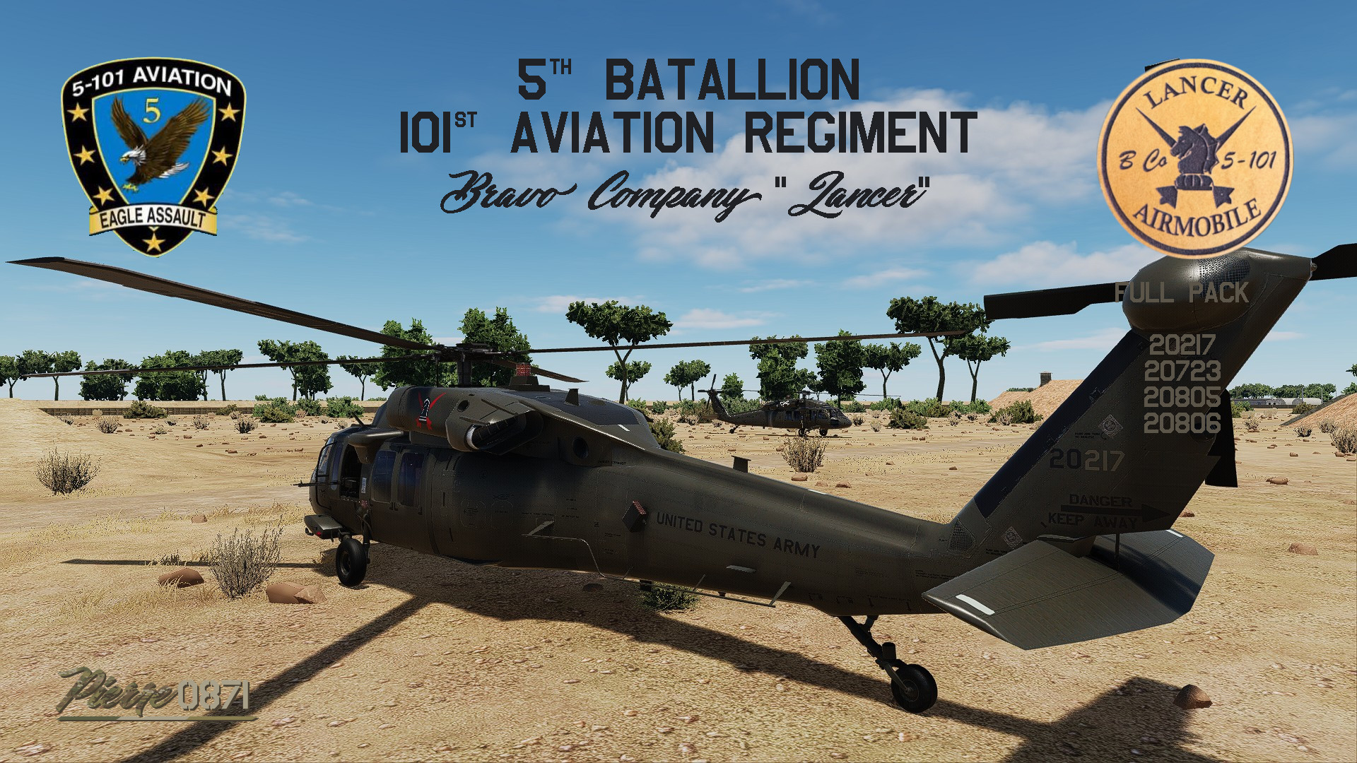 uh-60a ia 5-101st AVN B. Co "Lancer"