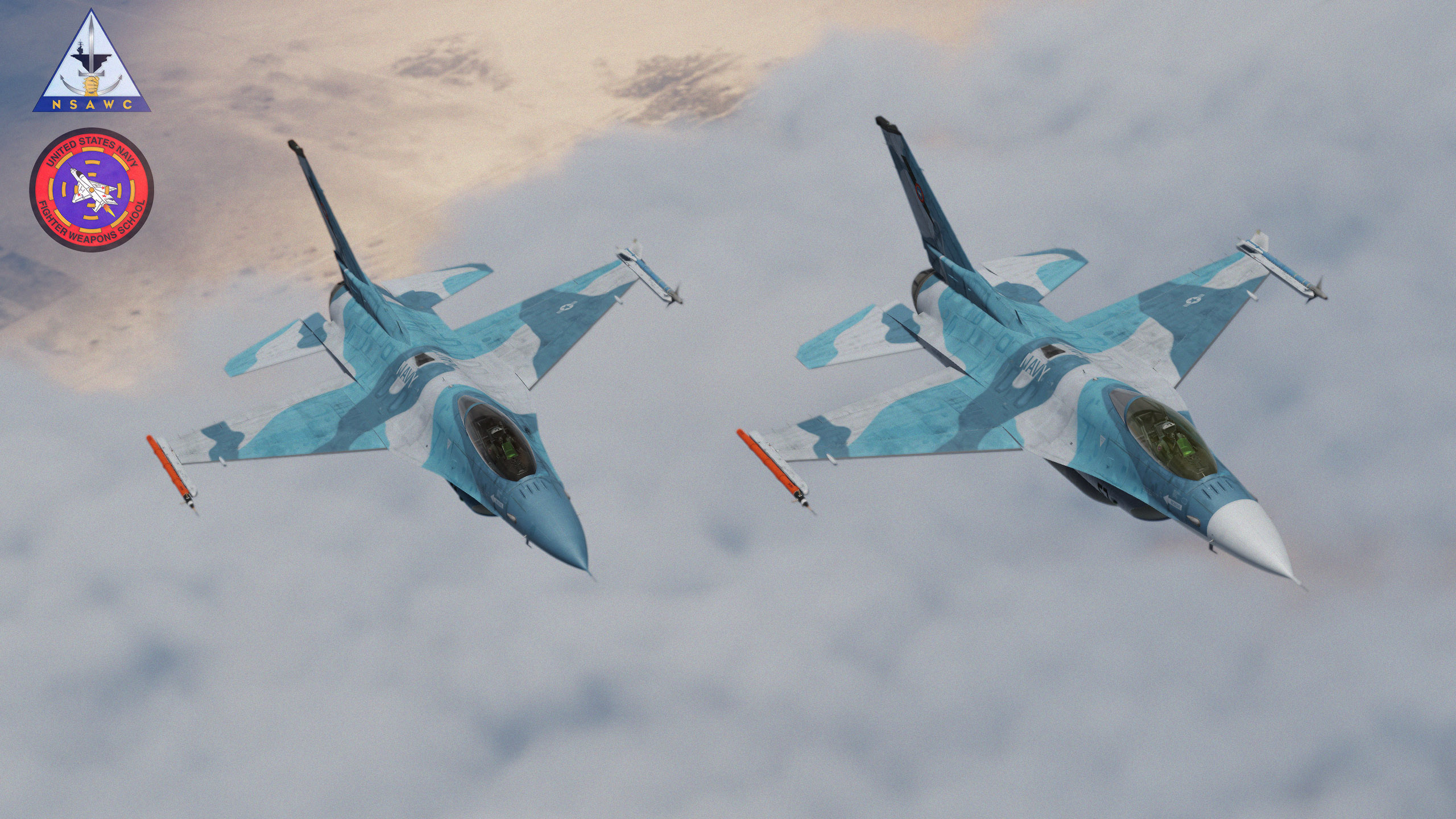 F-16A block 15 - NSAWC - Blue-Camo 60 & 57