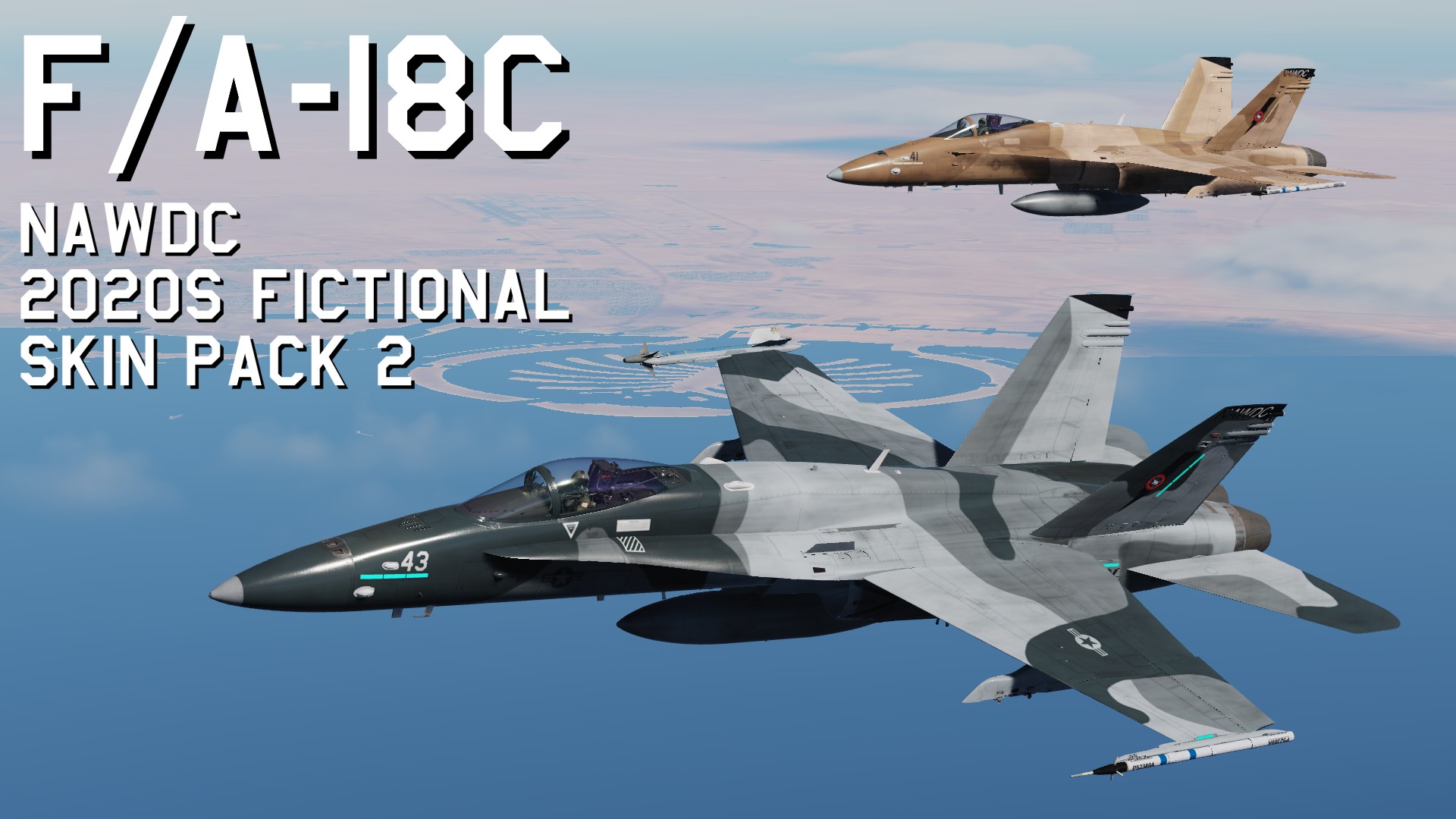 FA-18C NAWDC 2020s fictional 4K Skin Pack 2 update 2024/12/14