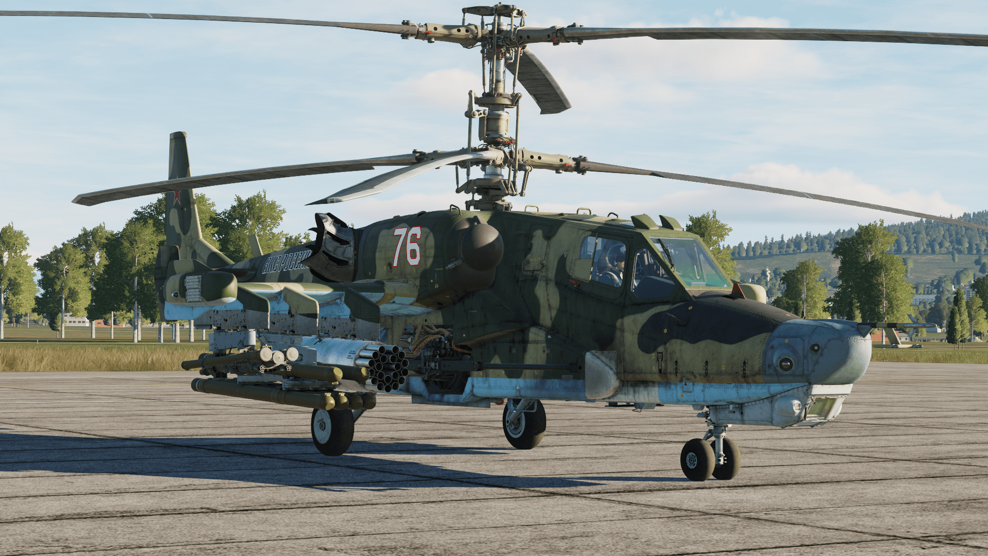 FICTIONAL Ka-52 Pack of 3 Standard plain skins (Grey, Light Grey + Khaki, Green camo) PART 3/3 [GREENCAMO]