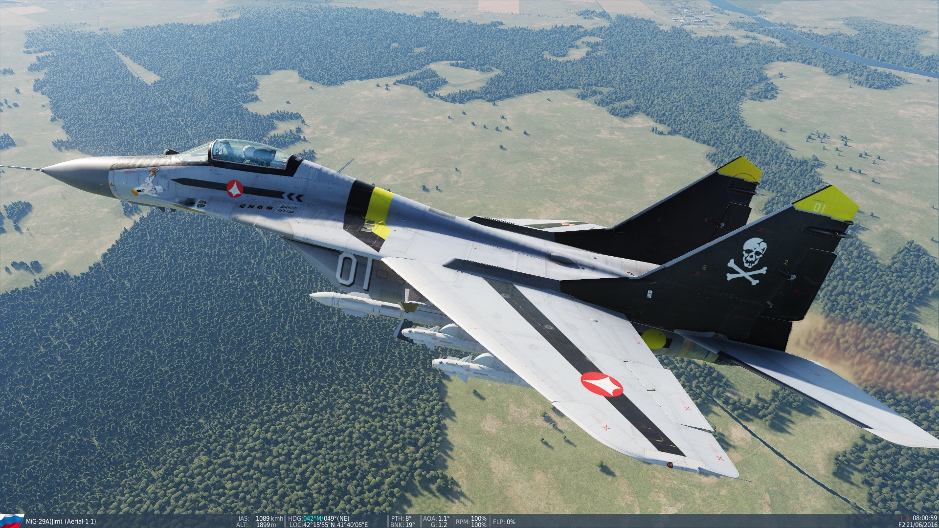 MiG-29A U.N. Spacy Yellow Fictional Livery