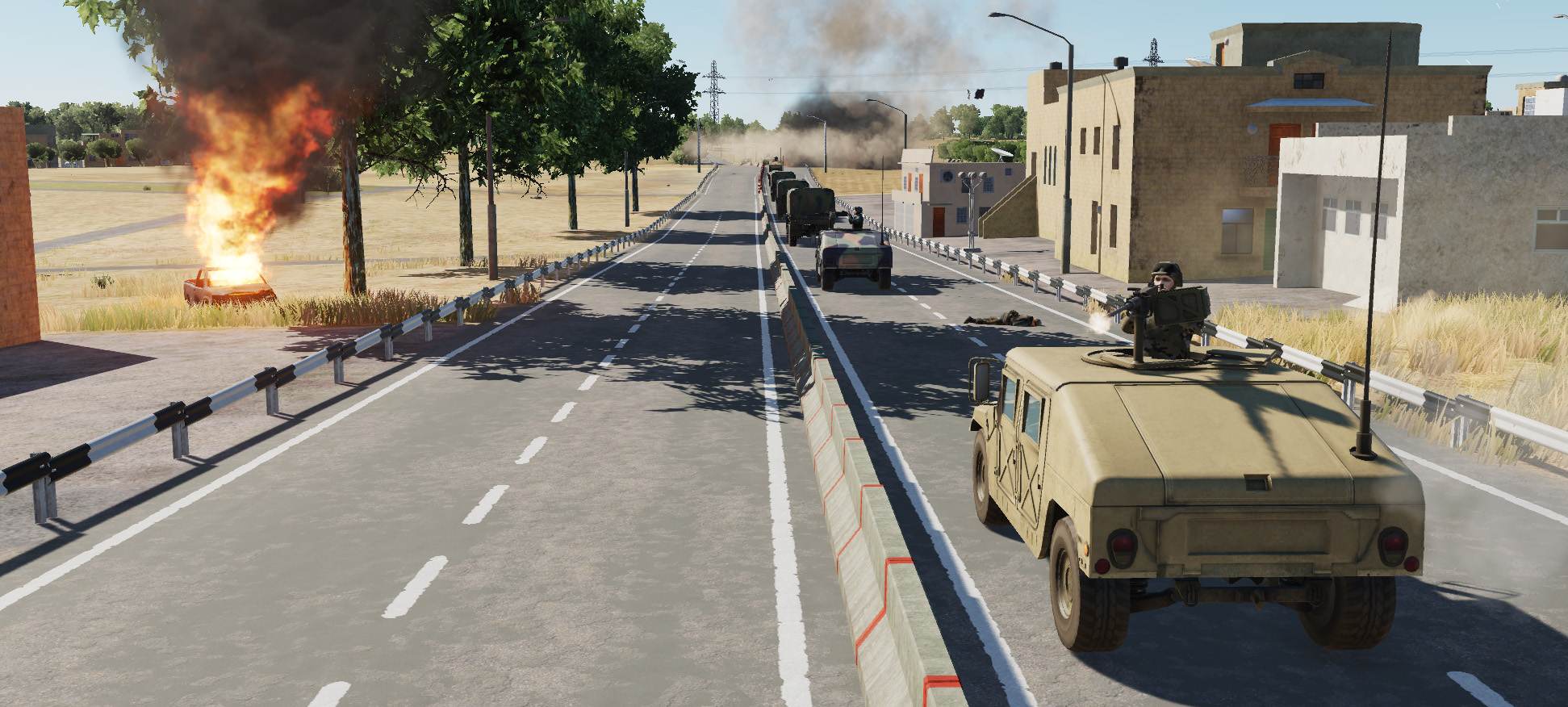 Convoy escort - randomly spawned events for replayability - AH-6 Night UPDATE 11/01/26