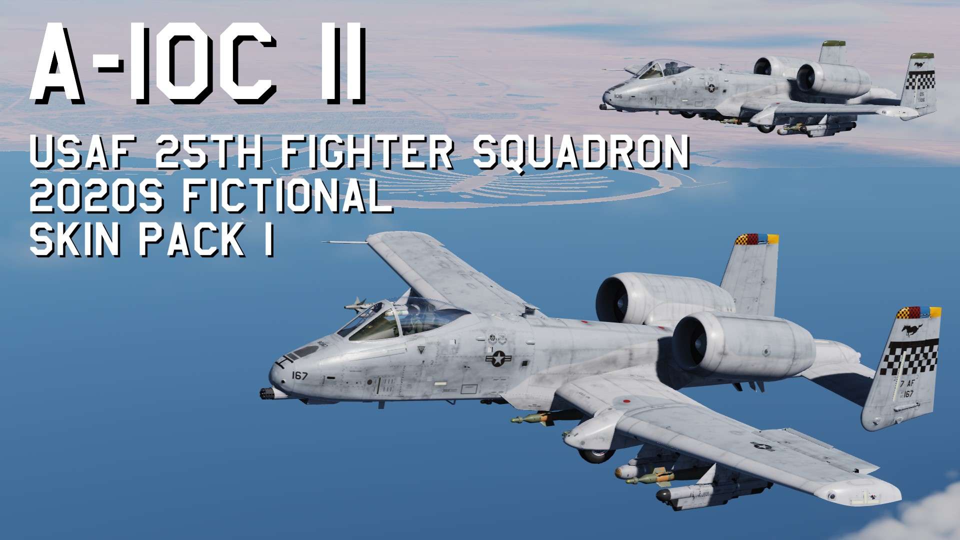 A-10C II USAF 25th Fighter Squadron 2020s fictional 4K Skin Pack 1