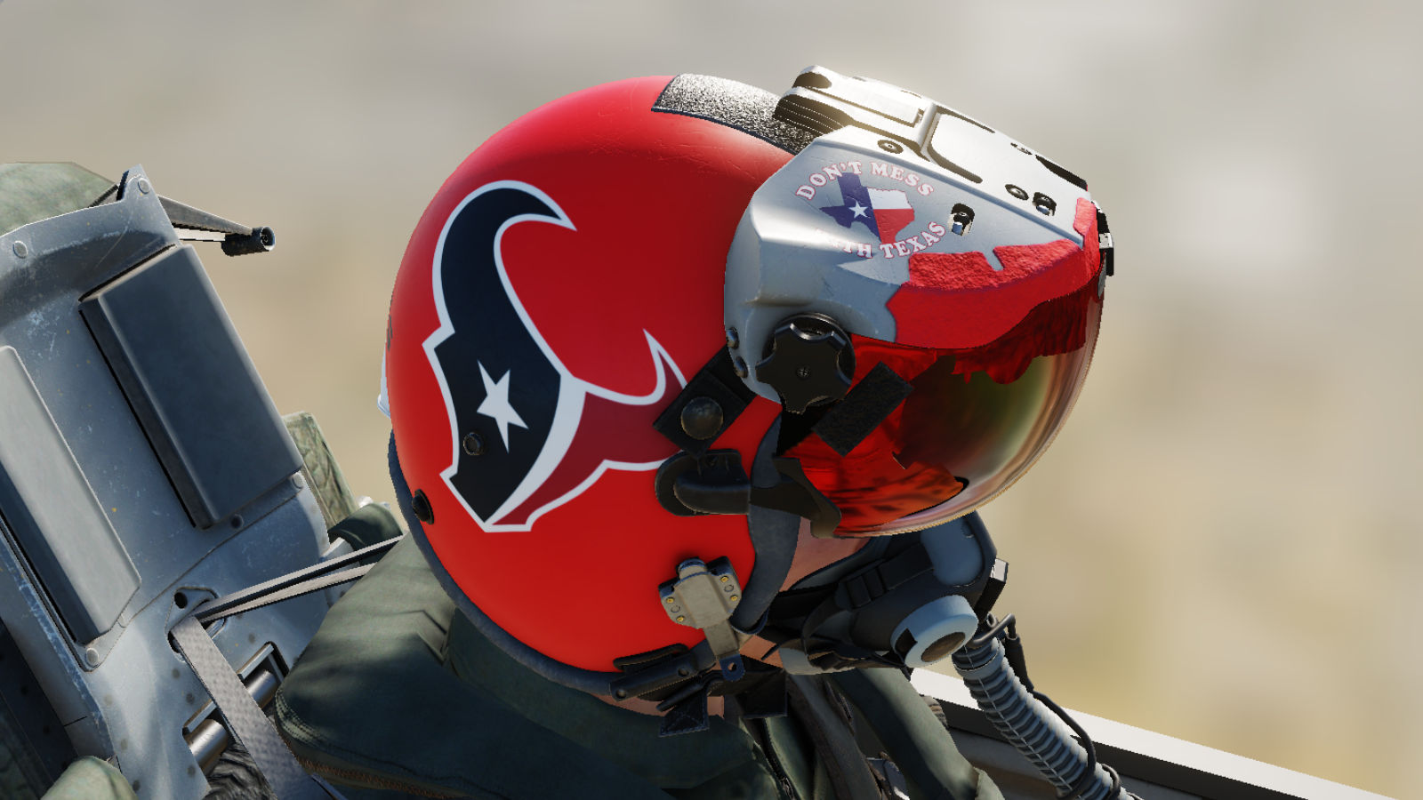 Houston Texans F-16c Pilot Helmet