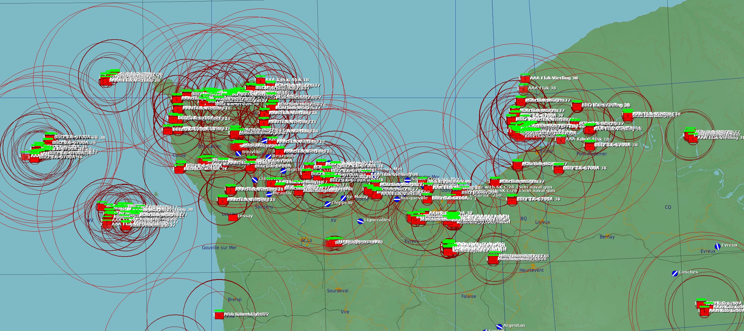 Normandy 2 Flak and defence templates