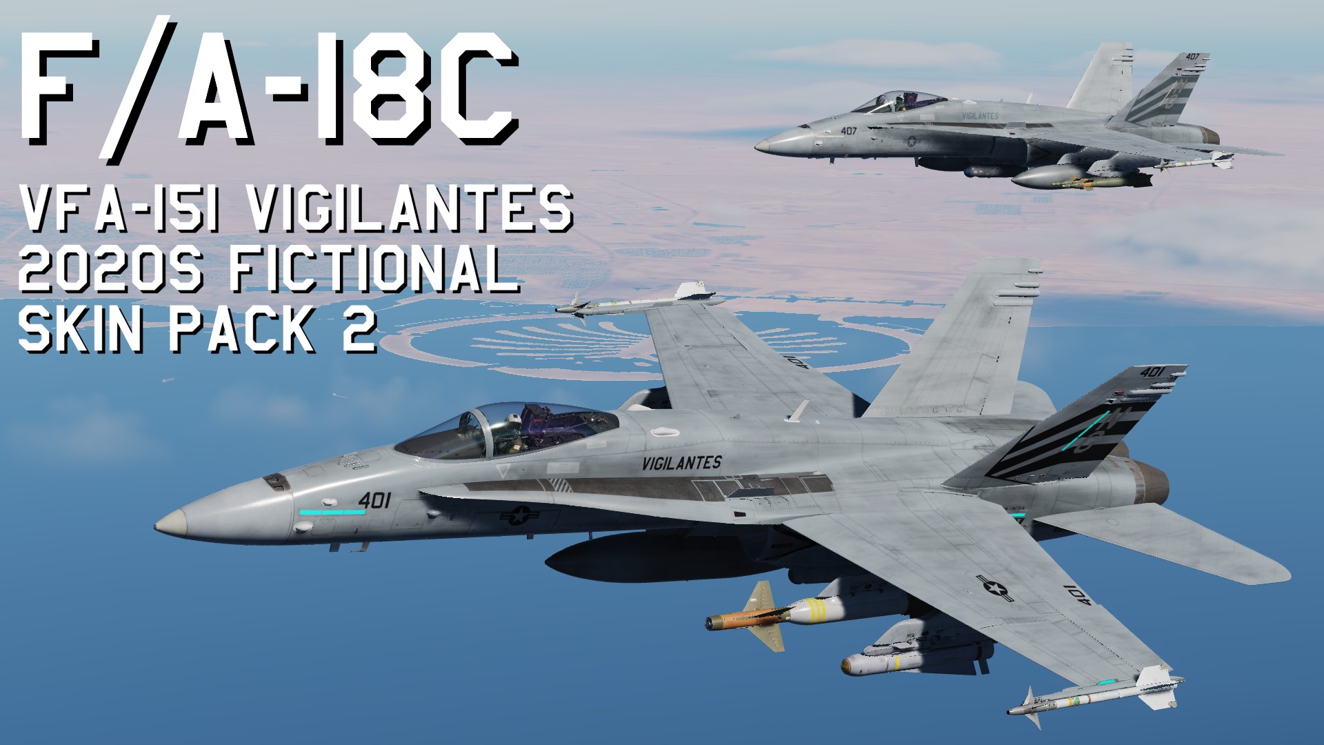 FA-18C VFA-151 Vigilantes 2020s fictional 4K Skin Pack 2