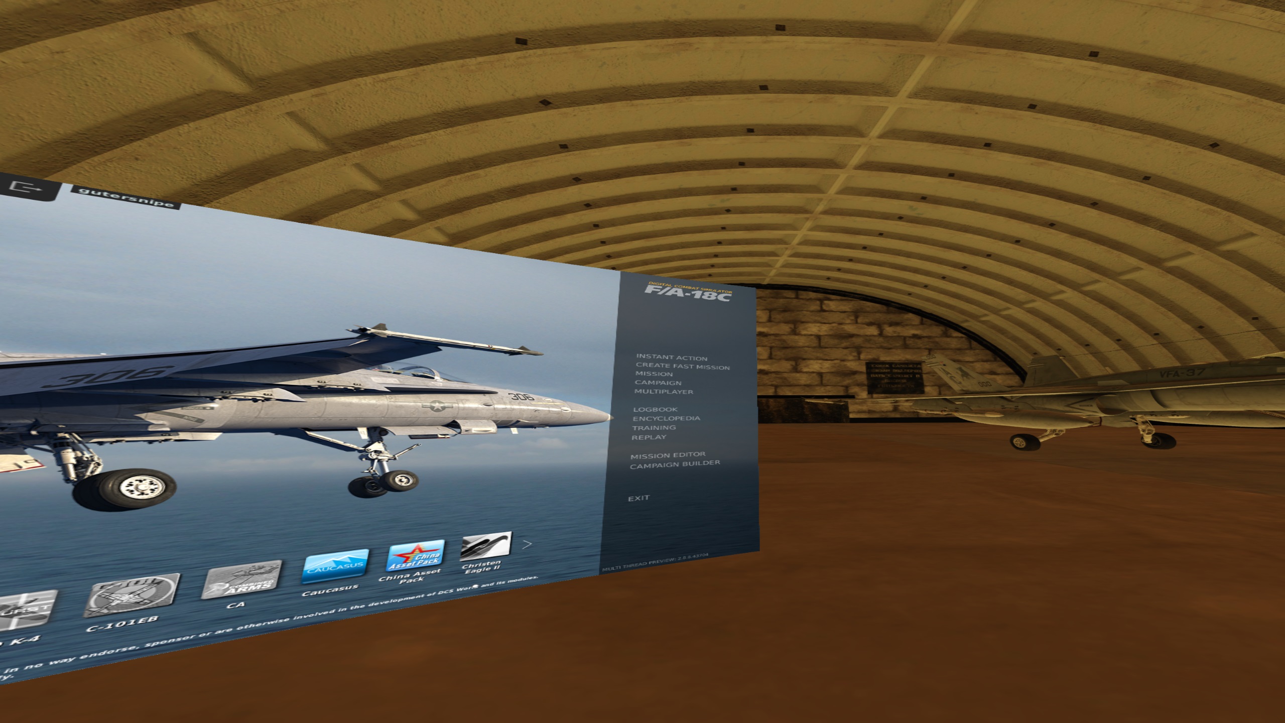 SceneVR - F/A-18C Hangar VR Scene