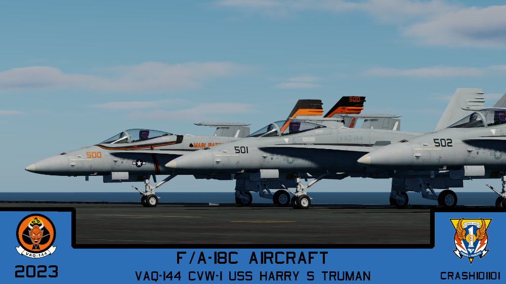 F/A-18C VAQ-144 "MAIN BATTERY" (2023) CAG, 501, 502, 503