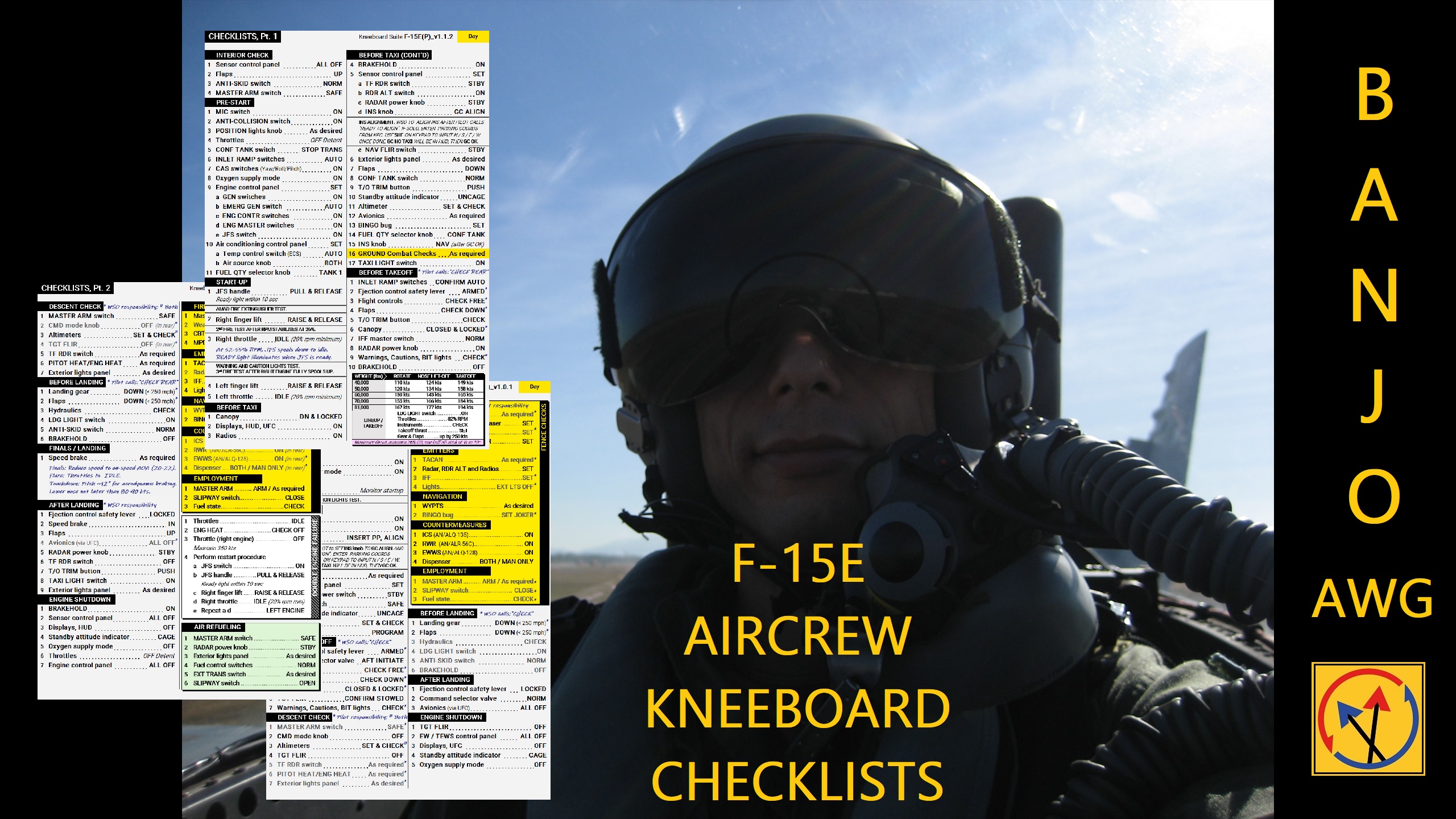 AIR WARFARE GROUP F-15E PILOT/WSO CHECKLISTS [By Banjo_AWG]