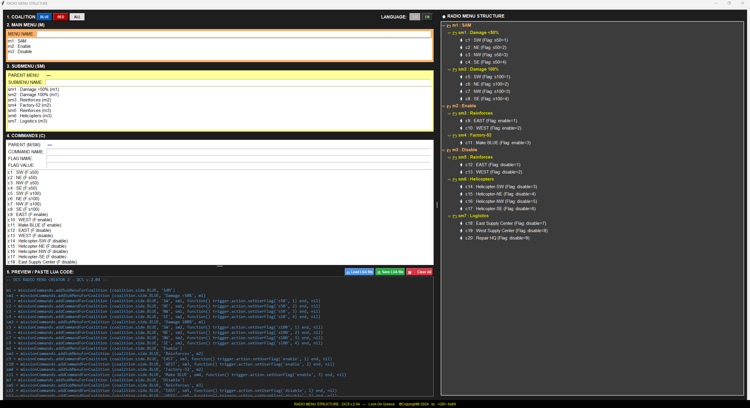 RADIO MENU CREATOR 2 - DCS v.2.04