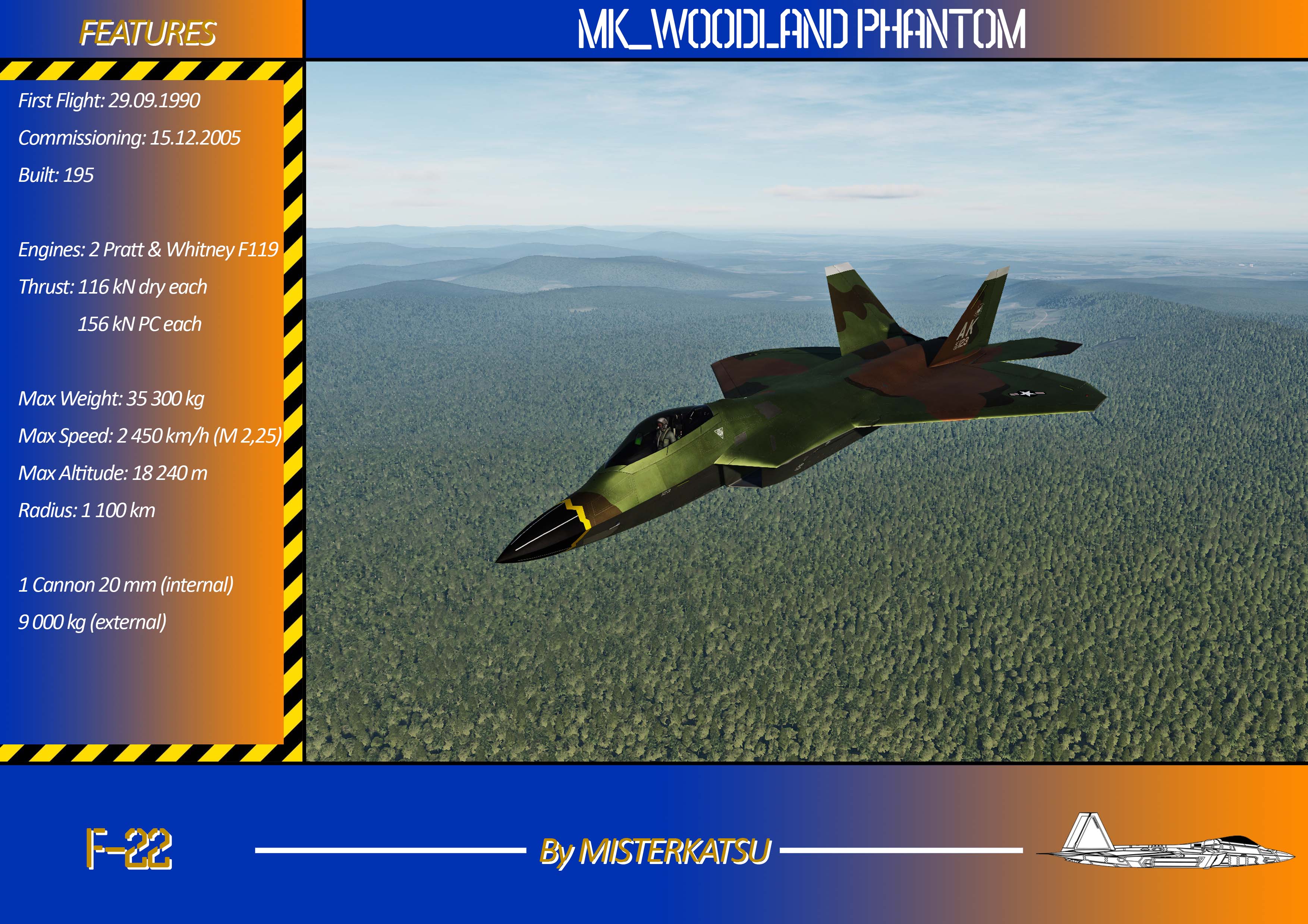 F-22 WOODLAND PHANTOM