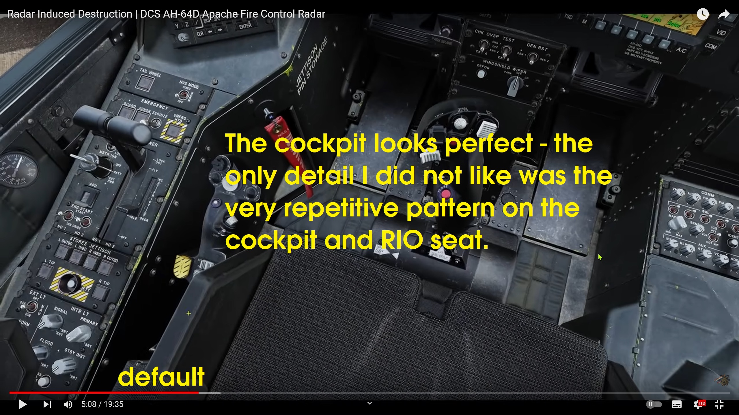 AH-64 Apache new seat texture